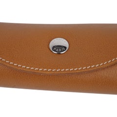 Hermes Shoe Polishing Glove Mitt Gold Leather with  Brown Shearling