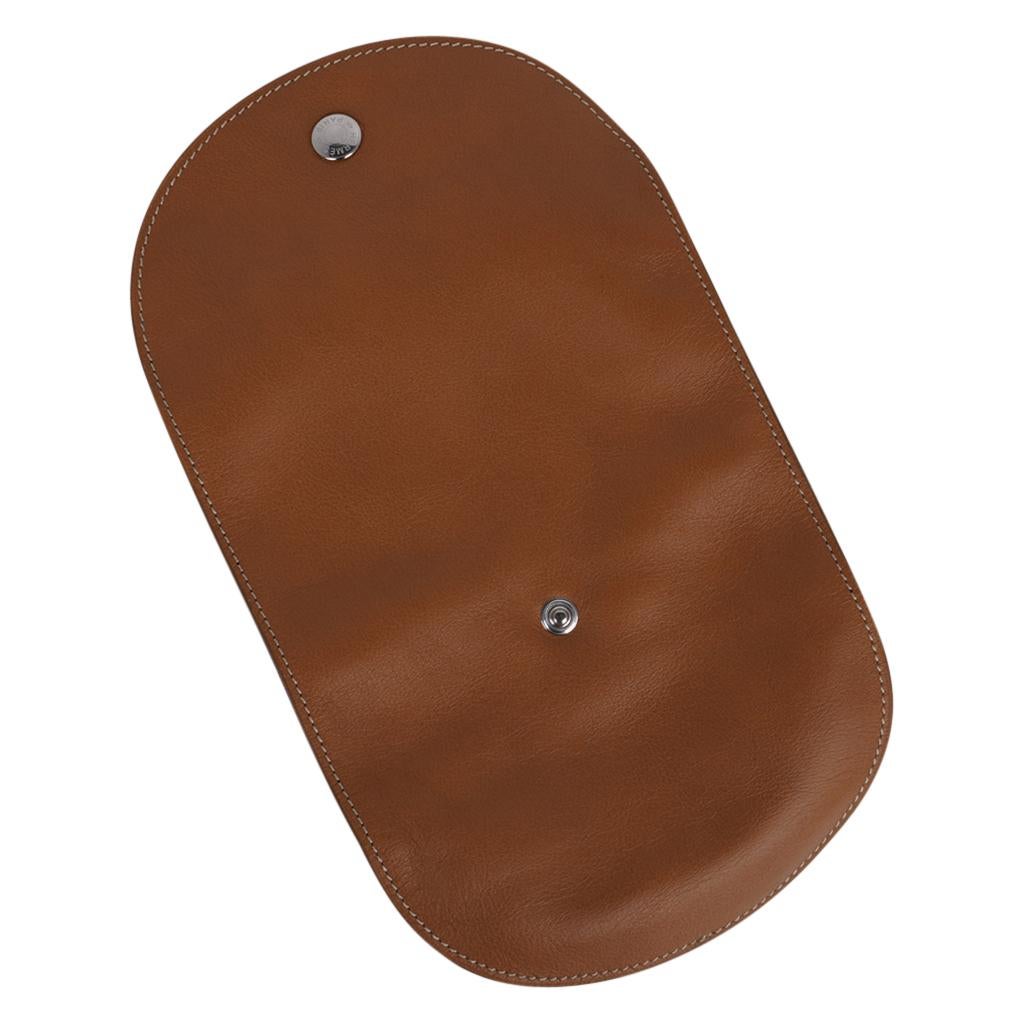 Hermes Shoe Polishing Glove Mitt Gold / Brown New w/ Box For Sale 1