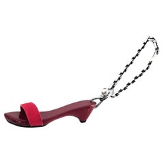 Hermès Shoe Shaped Lacquered Wood Key Ring Charm