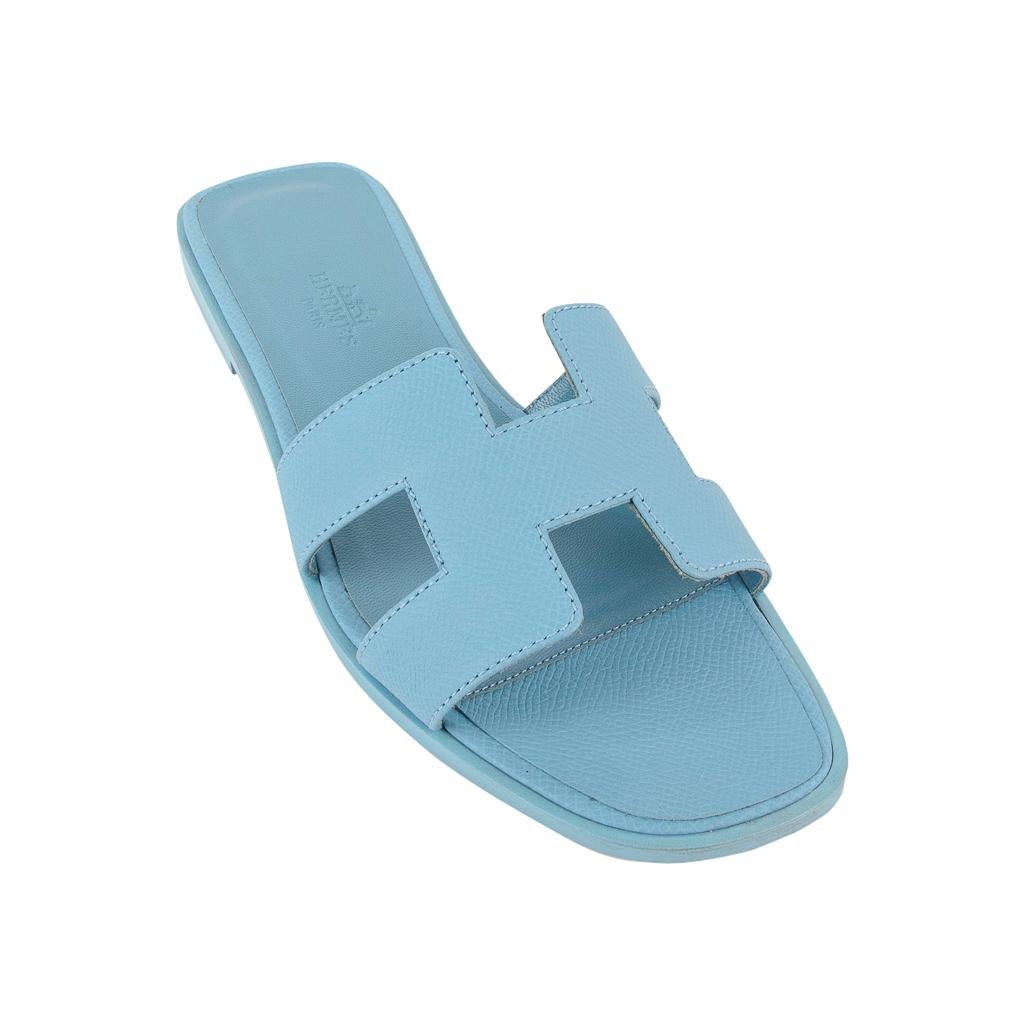baby blue hermes sandals