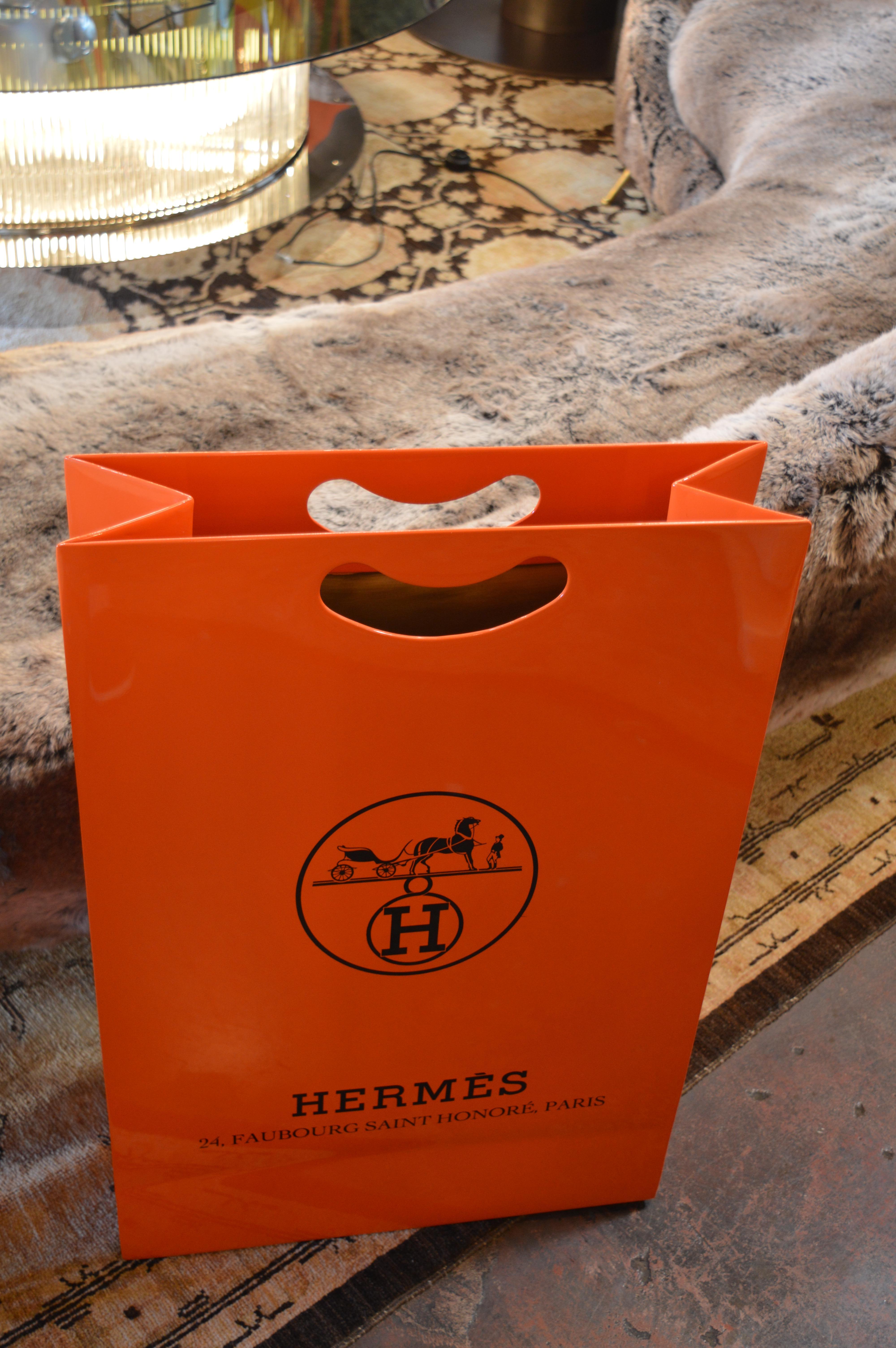 Contemporary Hermes Shopping Bag, by Jonathan Seliger, 2014 For Sale