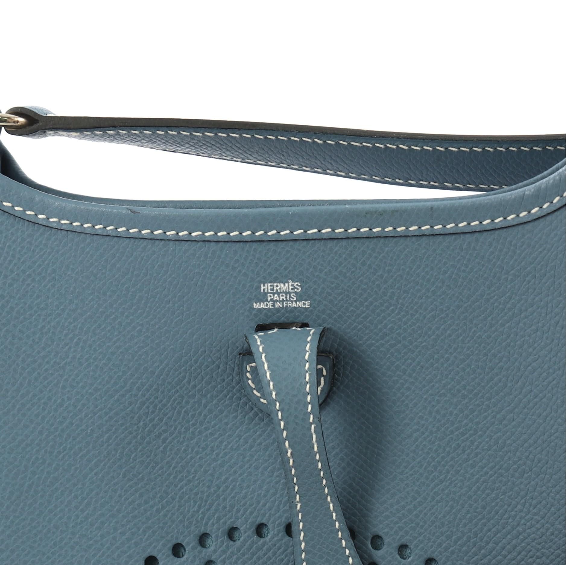 Hermes Short Strap Evelyne Shoulder Bag Epsom TPM In Good Condition In NY, NY