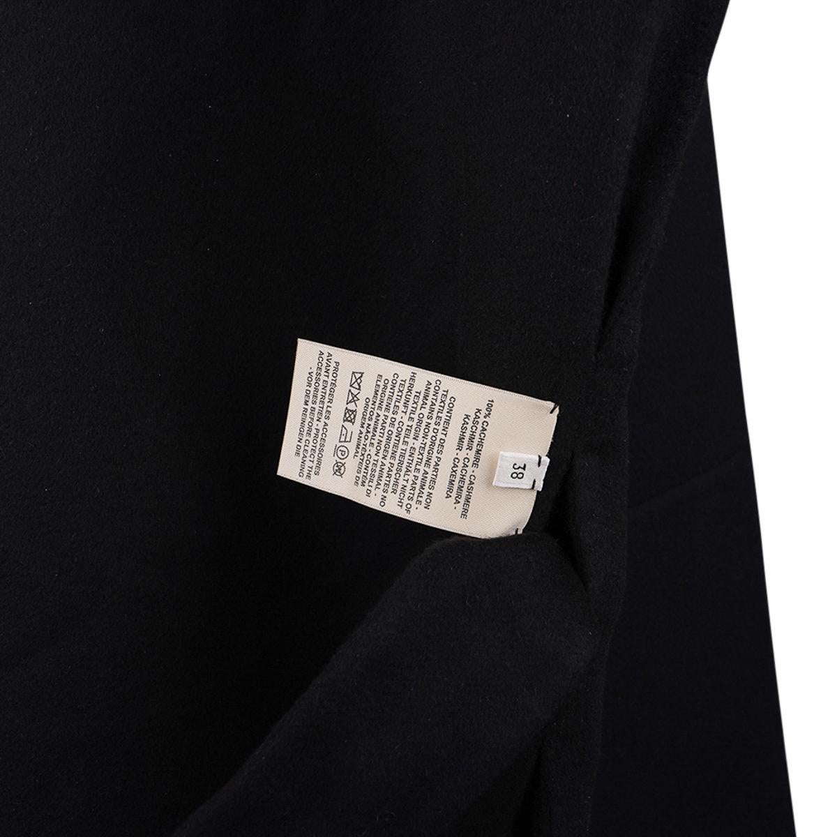 Hermes Short Vest Black Zip Double Face Cashmere 38 / 6 For Sale 10