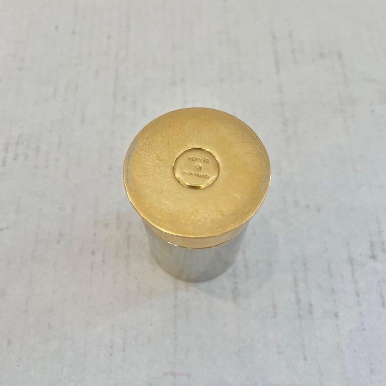 Silver Hermès Shotgun Shell Pen Holder, 1980s France For Sale