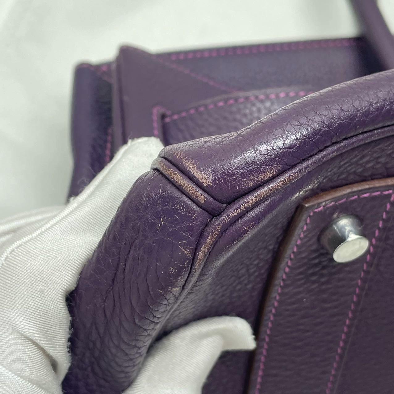 Hermes Birkin 42 HSS a tracolla Ordine speciale Togo Cassis Viola Anemone Interno in vendita 6