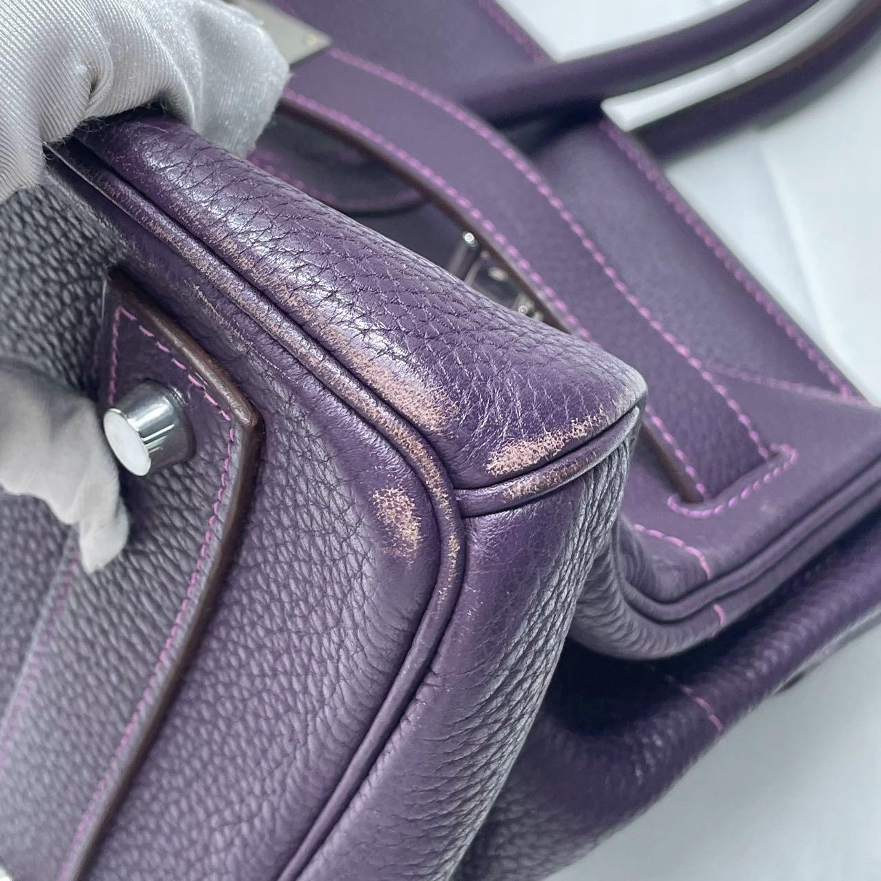 Hermes Birkin 42 HSS a tracolla Ordine speciale Togo Cassis Viola Anemone Interno in vendita 7