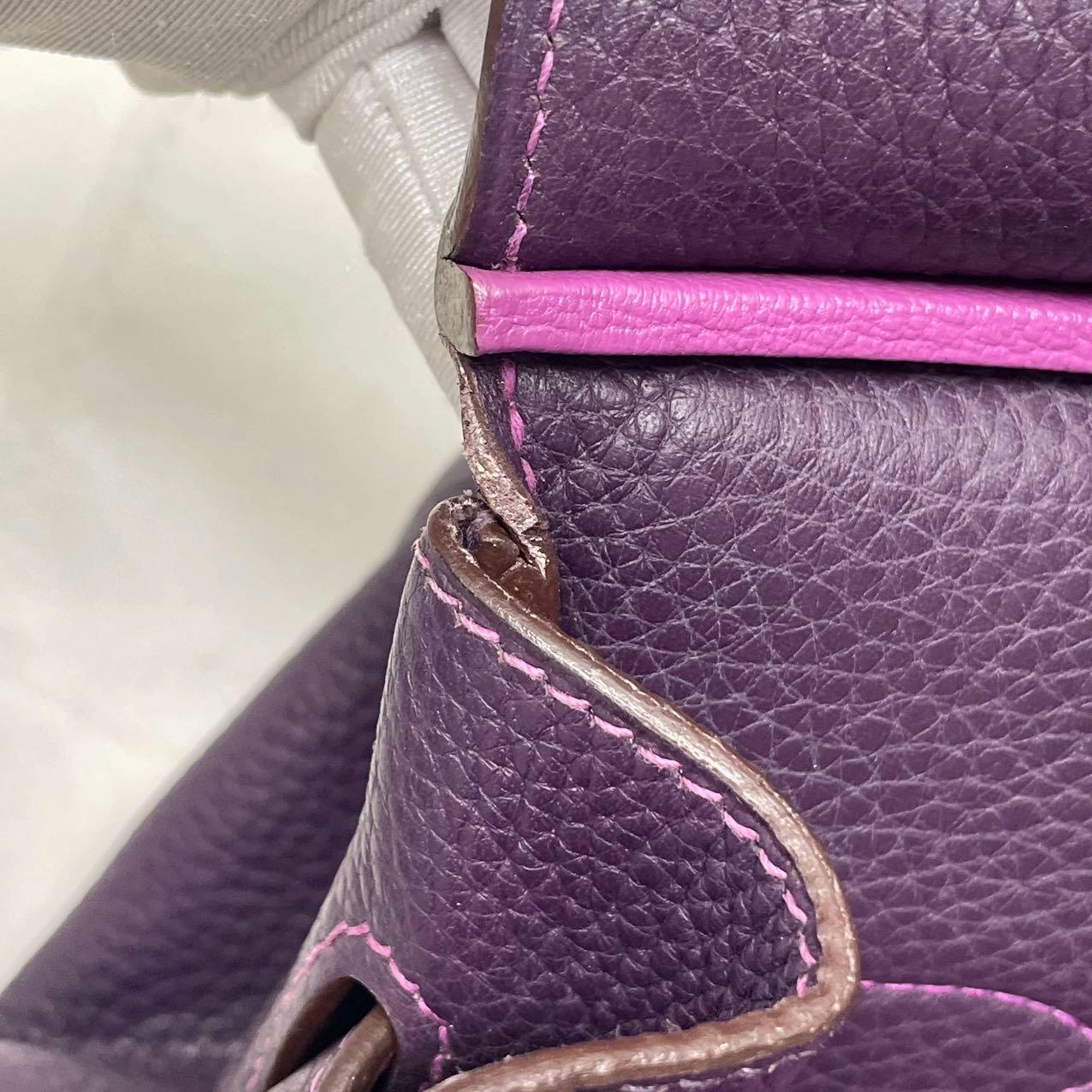 Hermes Birkin 42 HSS a tracolla Ordine speciale Togo Cassis Viola Anemone Interno in vendita 8