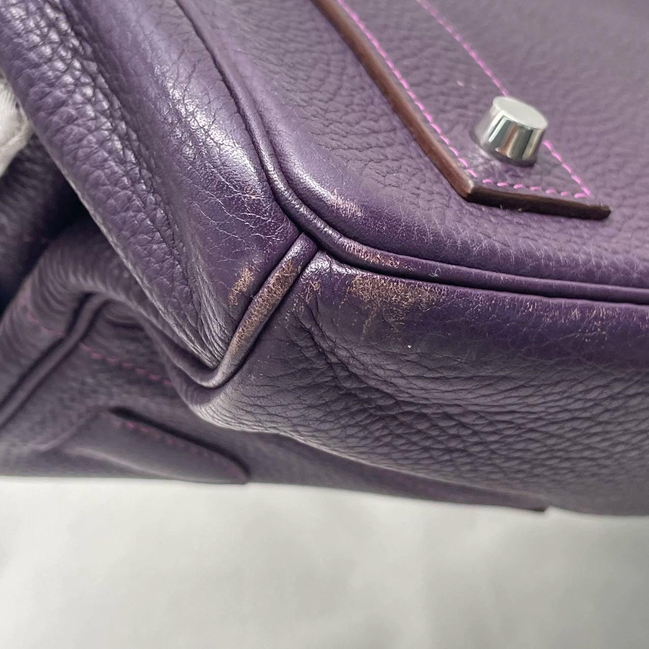 Hermes Birkin 42 HSS a tracolla Ordine speciale Togo Cassis Viola Anemone Interno in vendita 12