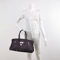 Hermes Shoulder Birkin 42 HSS Special Order Togo Cassis Violet Anemone Interior