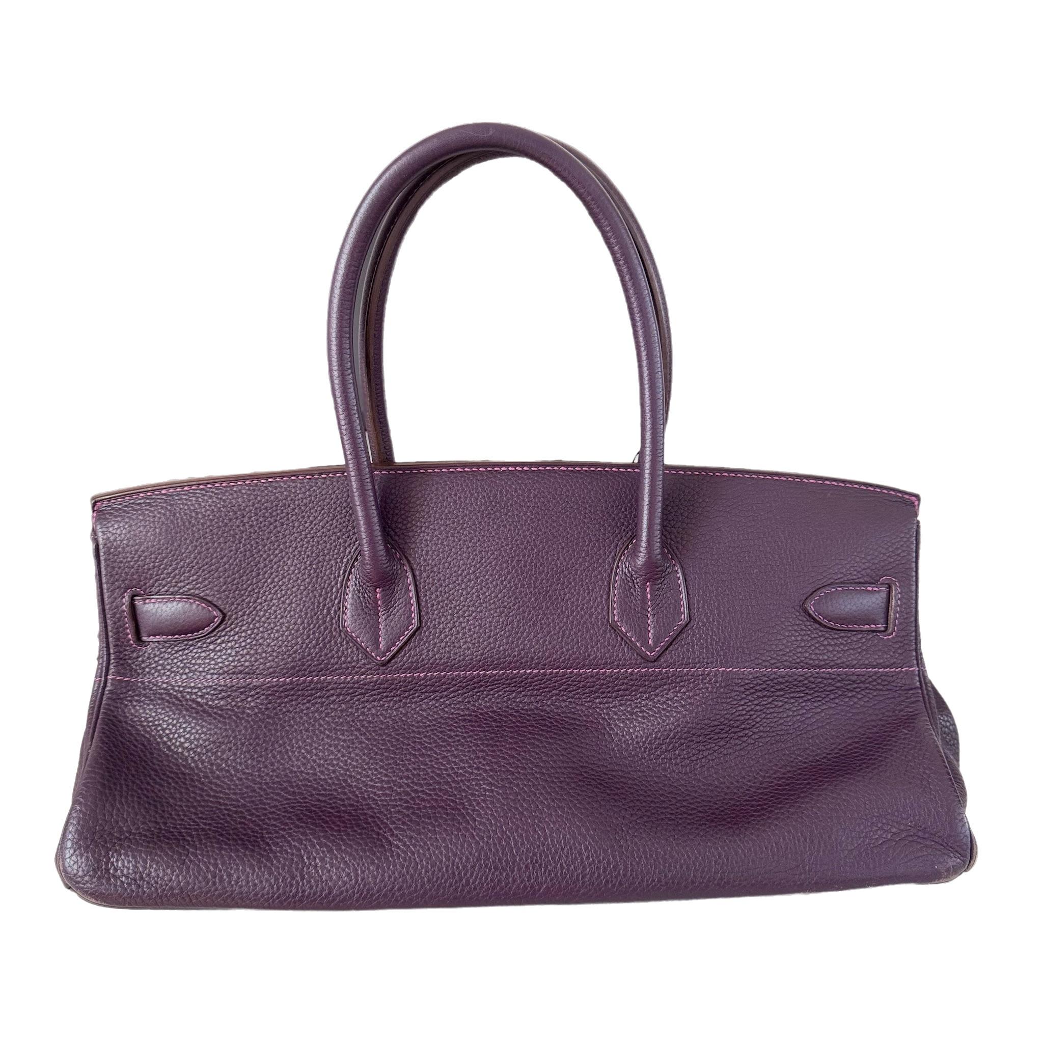 Grigio Hermes Birkin 42 HSS a tracolla Ordine speciale Togo Cassis Viola Anemone Interno in vendita