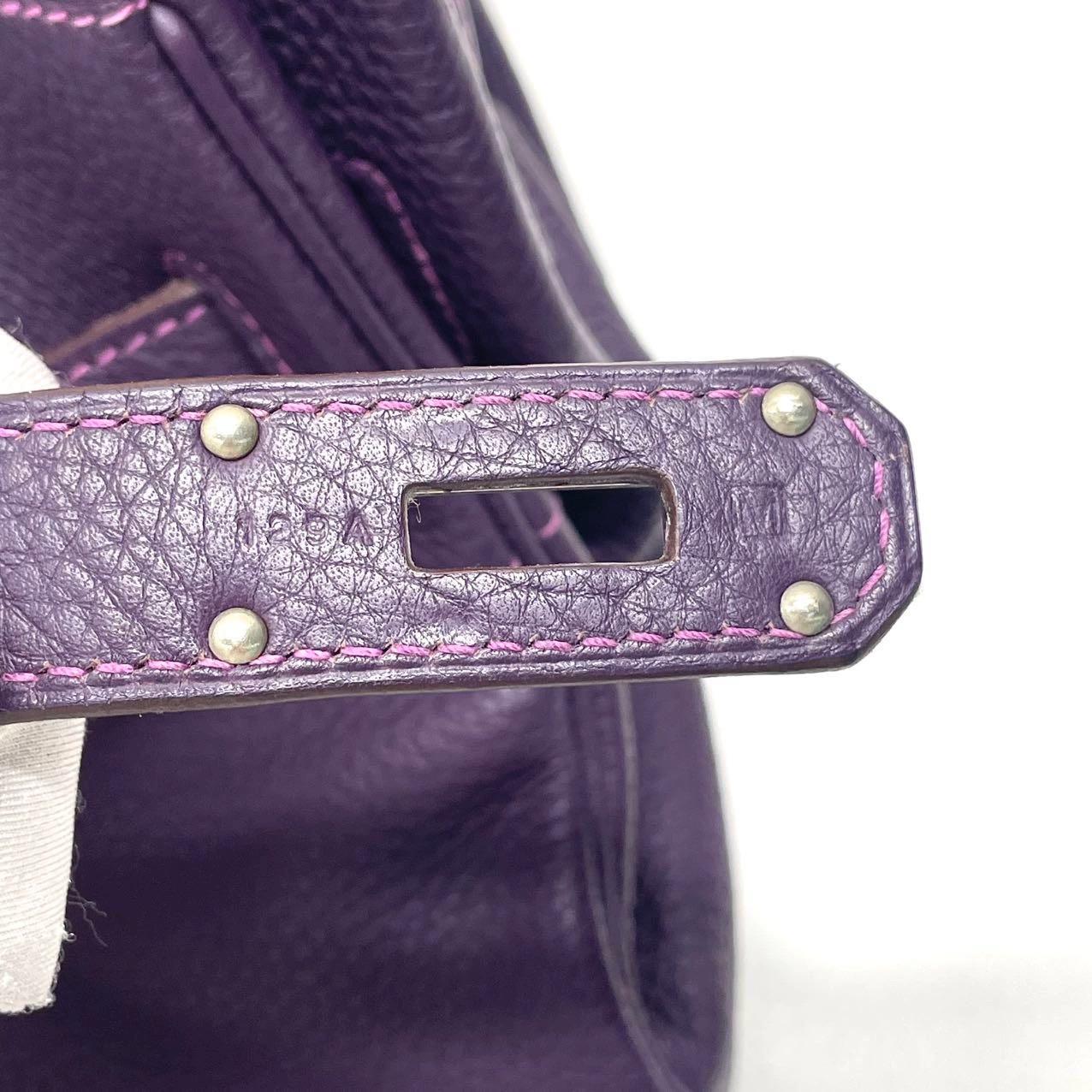 Hermes Birkin 42 HSS a tracolla Ordine speciale Togo Cassis Viola Anemone Interno in vendita 2