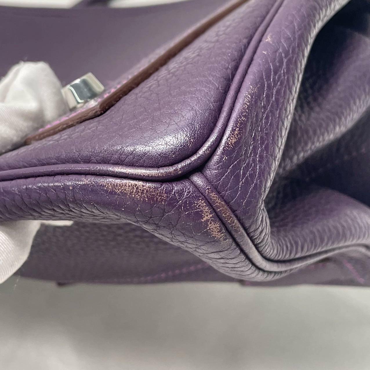 Hermes Birkin 42 HSS a tracolla Ordine speciale Togo Cassis Viola Anemone Interno in vendita 3