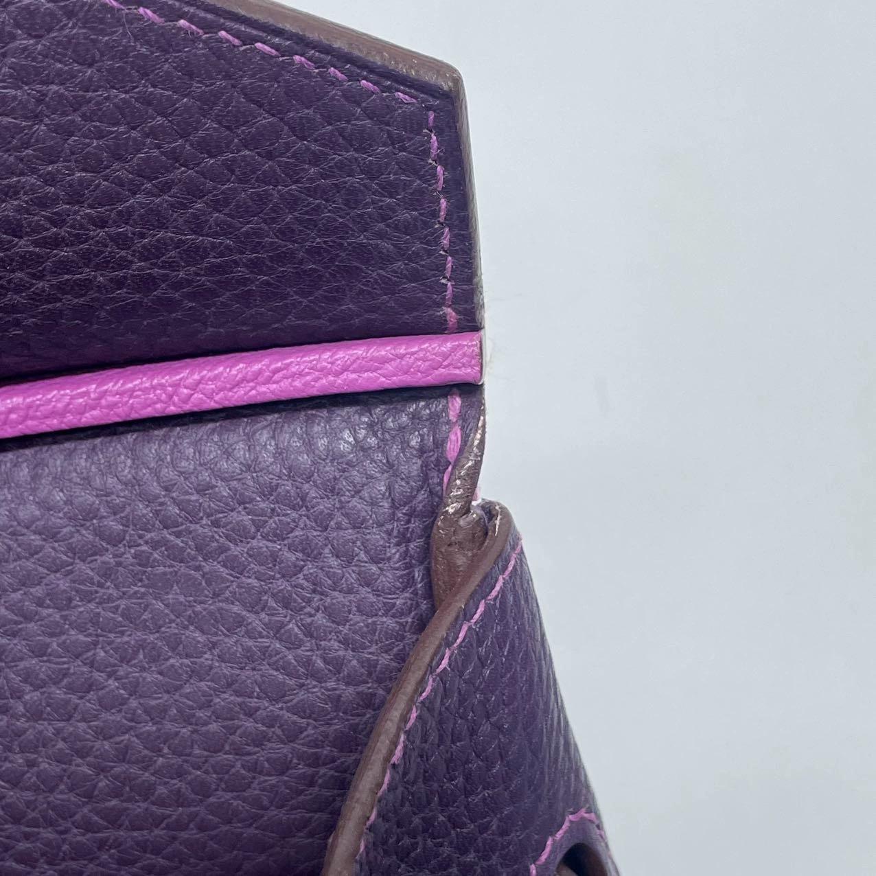 Hermes Birkin 42 HSS a tracolla Ordine speciale Togo Cassis Viola Anemone Interno in vendita 4
