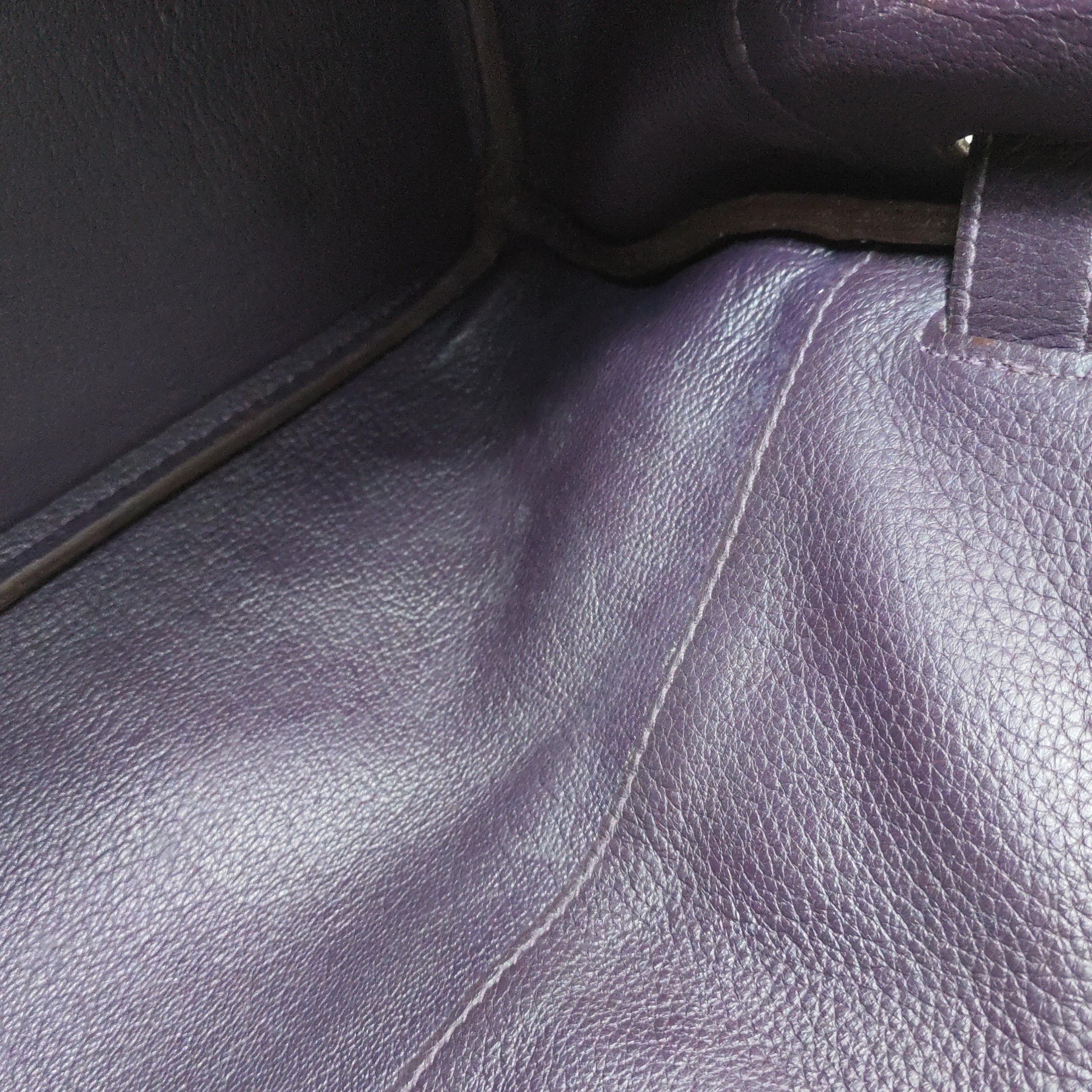 Hermes Shoulder Birkin 42 Togo Leather 59 Raisin Purple Palladium Hardware 2006 2