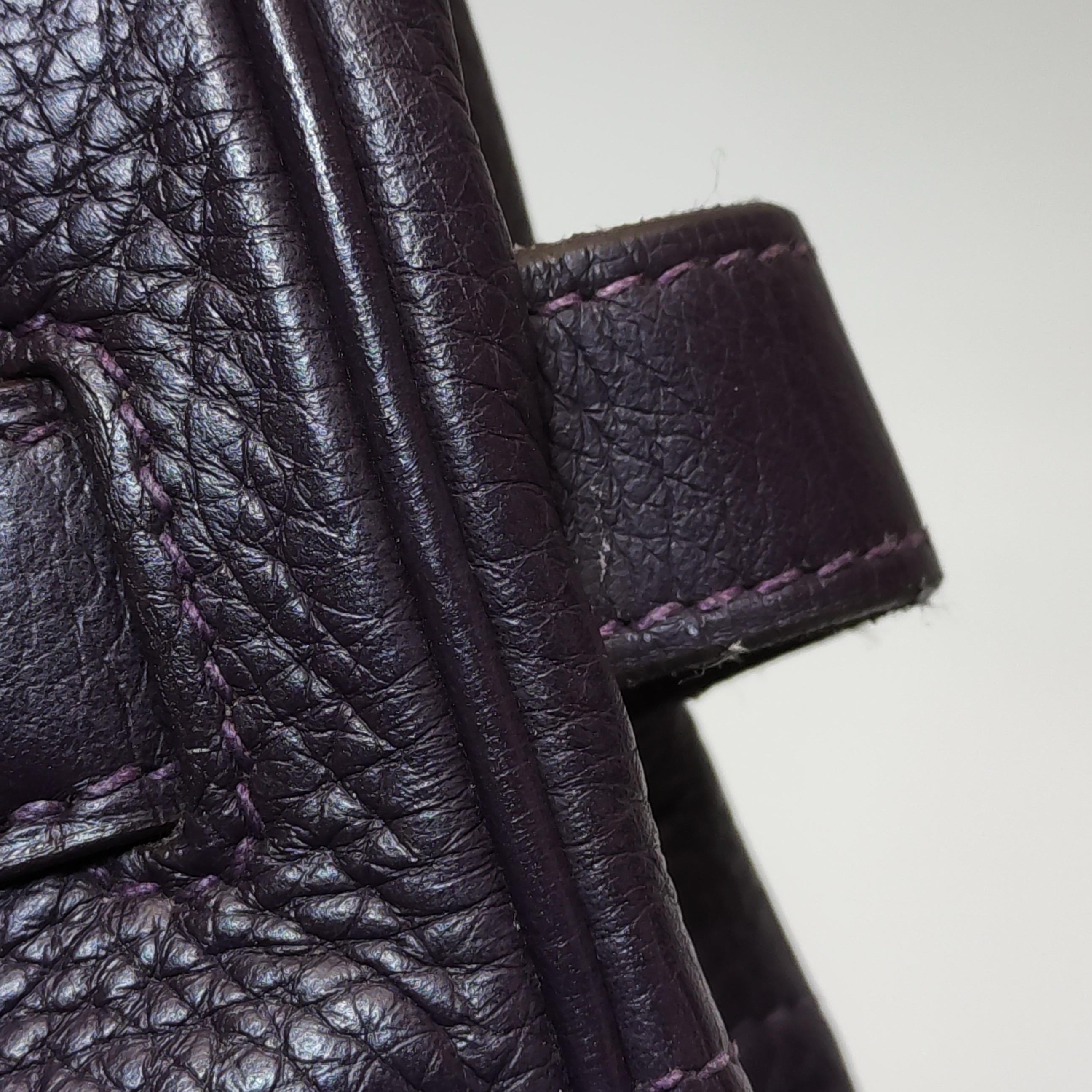 Hermes Shoulder Birkin 42 Togo Leather 59 Raisin Purple Palladium Hardware 2006 4