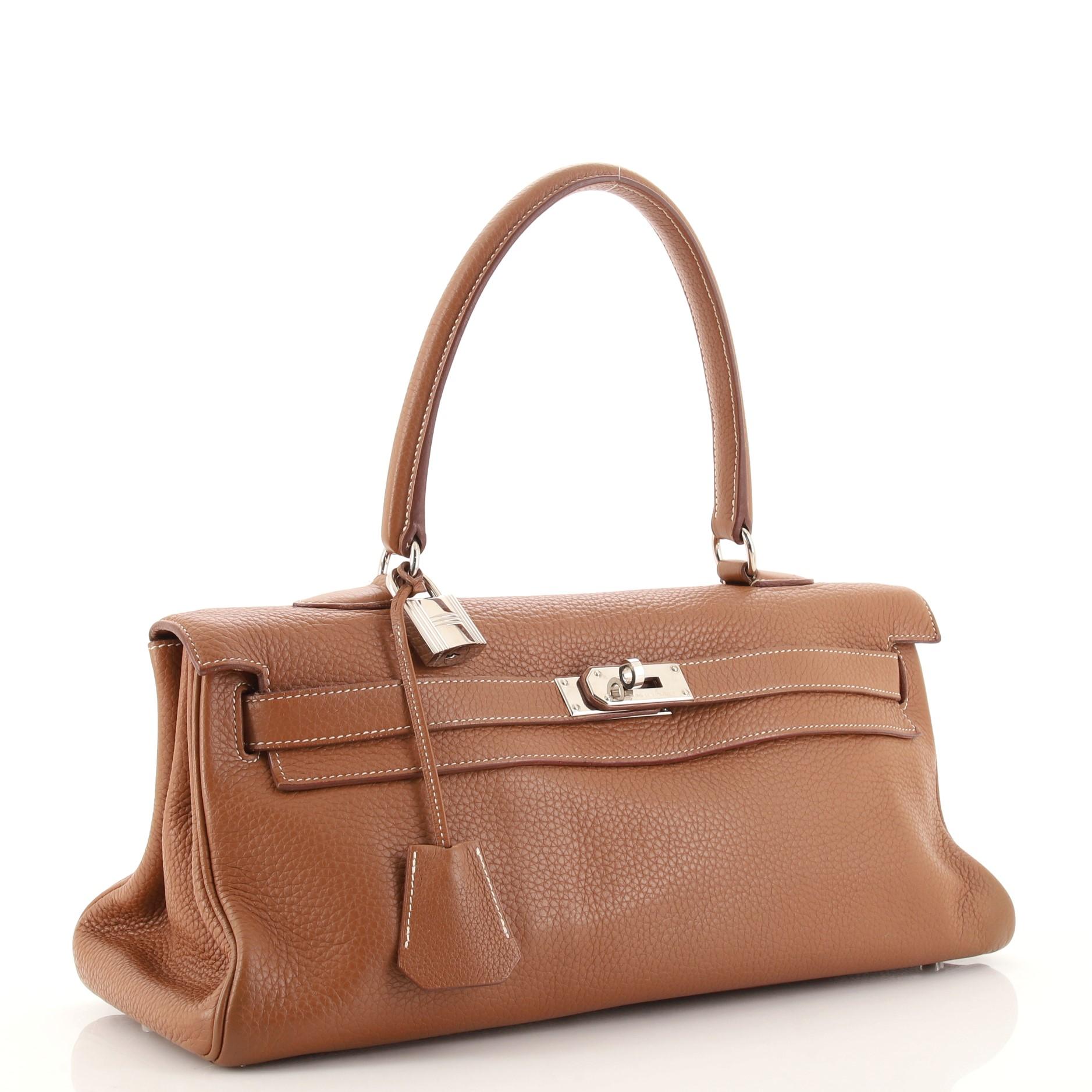 Brown Hermes Shoulder Kelly Bag Clemence 42