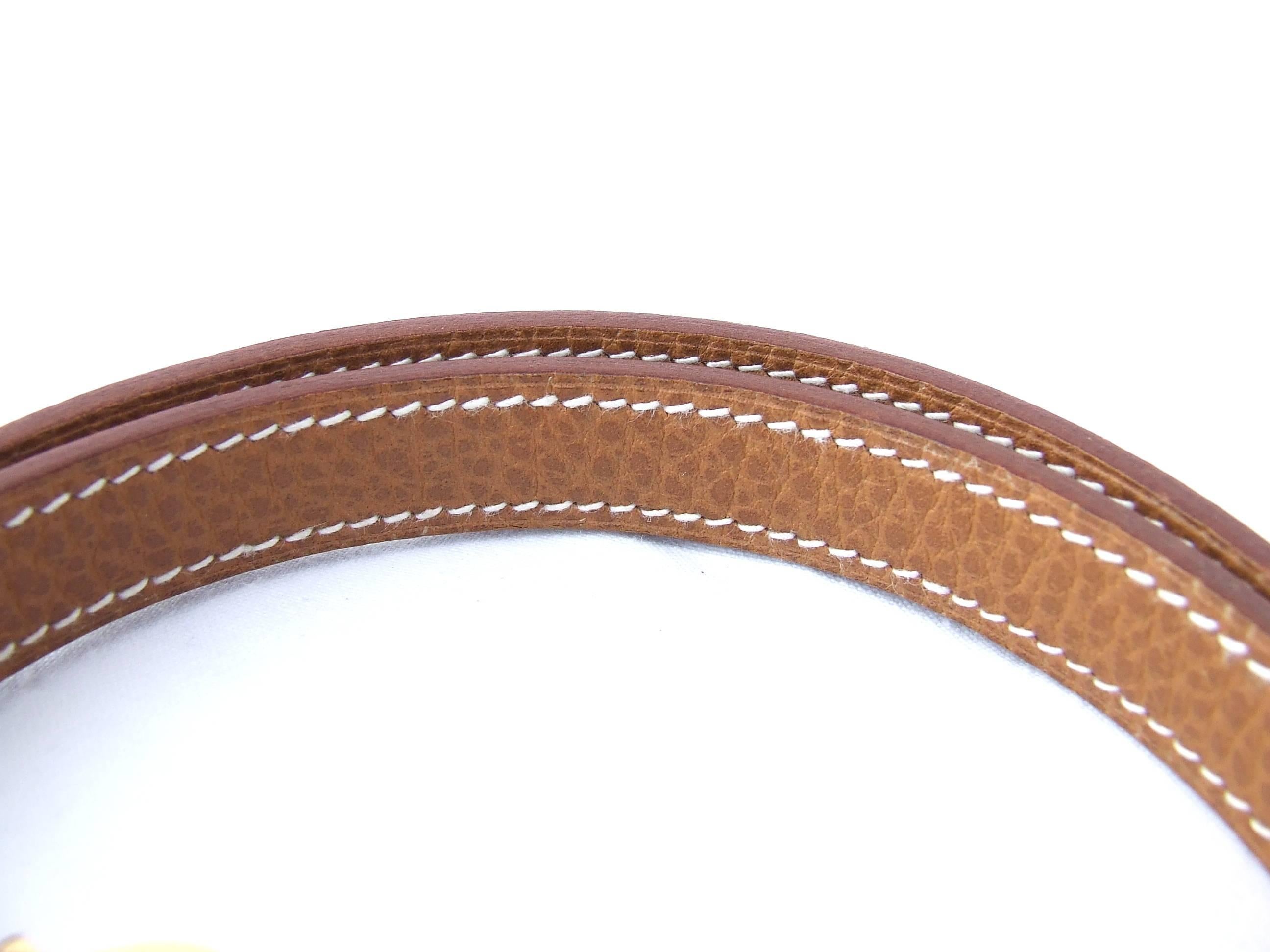 Hermes  Shoulder Strap Ardennes Gold Leather Golden Hardware for Kelly Bolide  1
