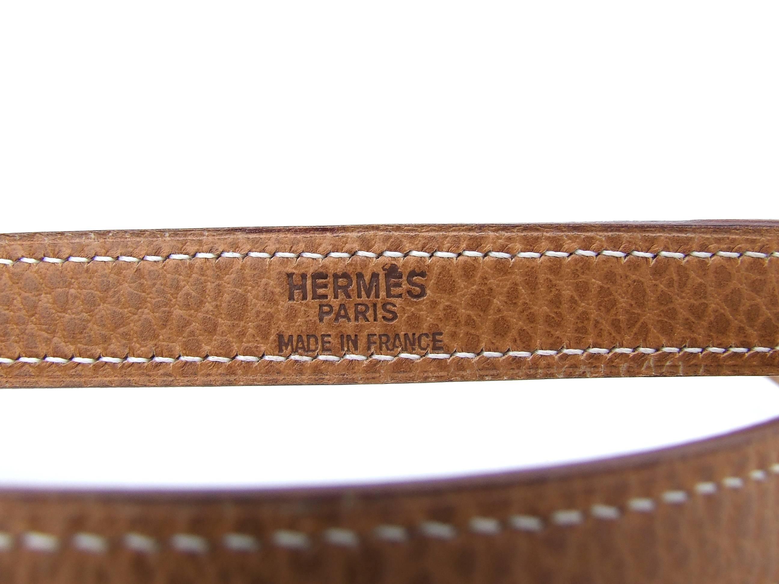 Hermes  Shoulder Strap Ardennes Gold Leather Golden Hardware for Kelly Bolide  5