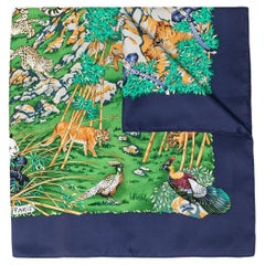 Retro Hermes 'Sichuan' silk scarf 