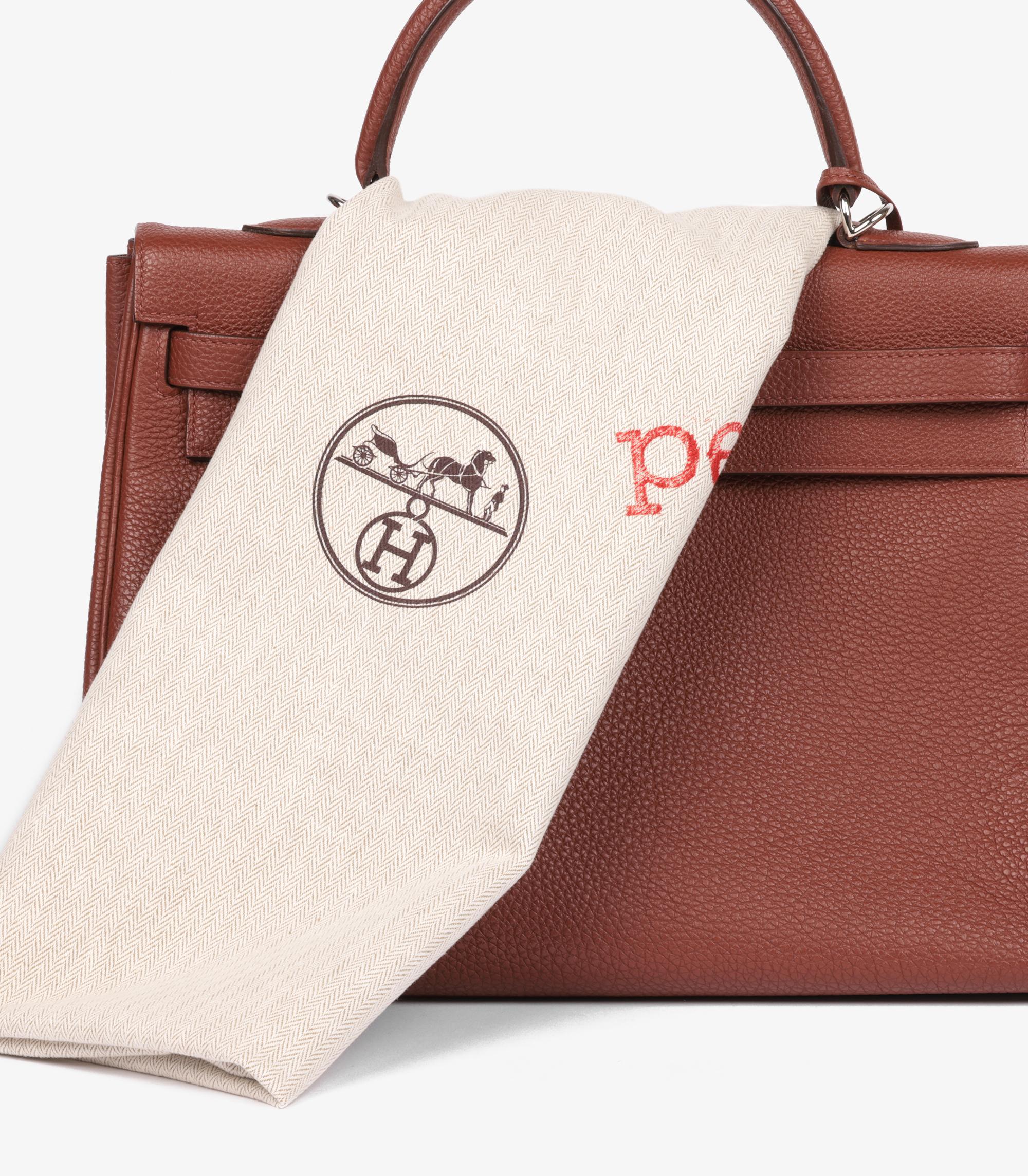 Hermès Sienne Clemence Leather Kelly 35cm Retourne im Angebot 6