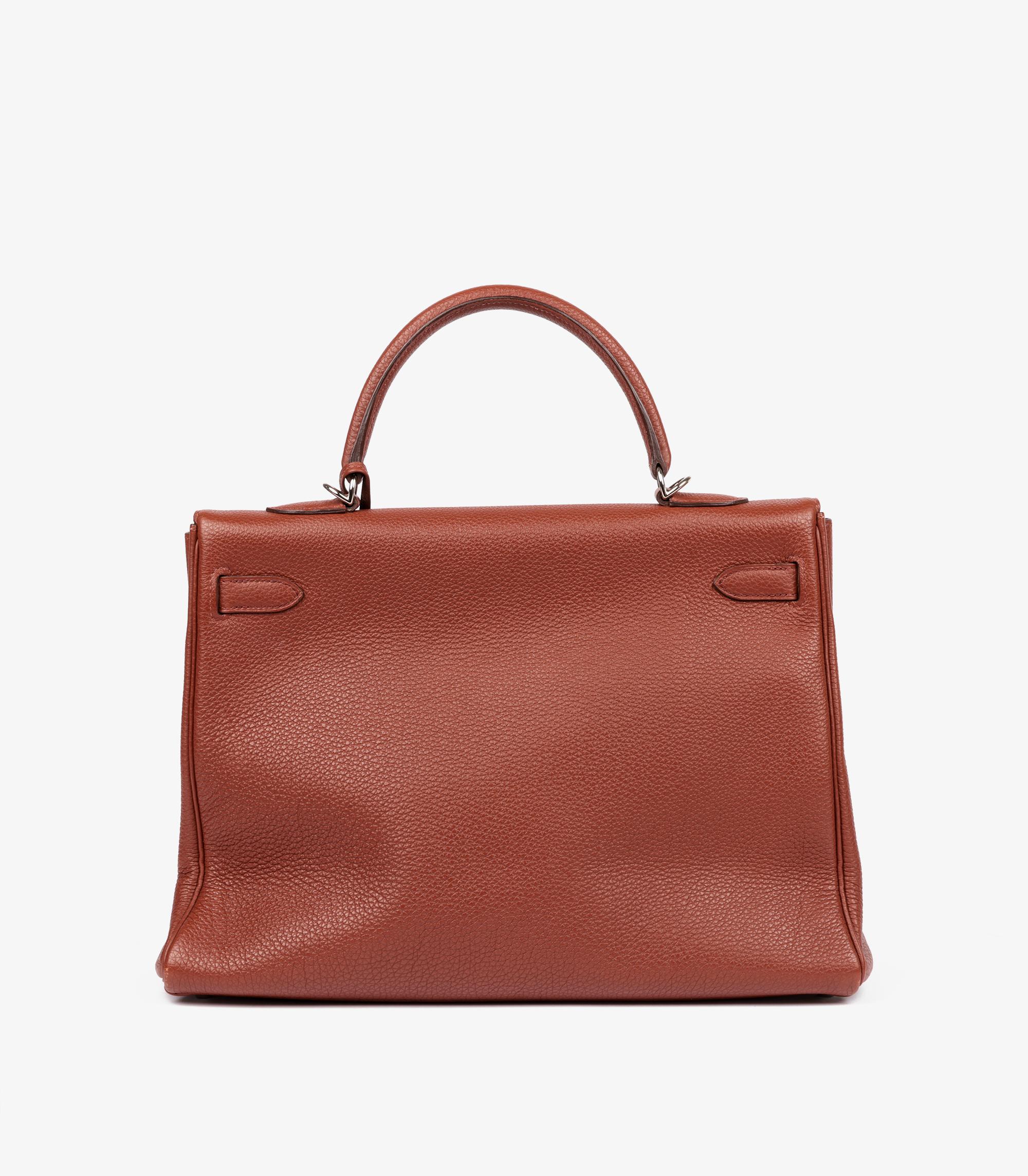 Hermès Sienne Clemence Leather Kelly 35cm Retourne für Damen oder Herren im Angebot