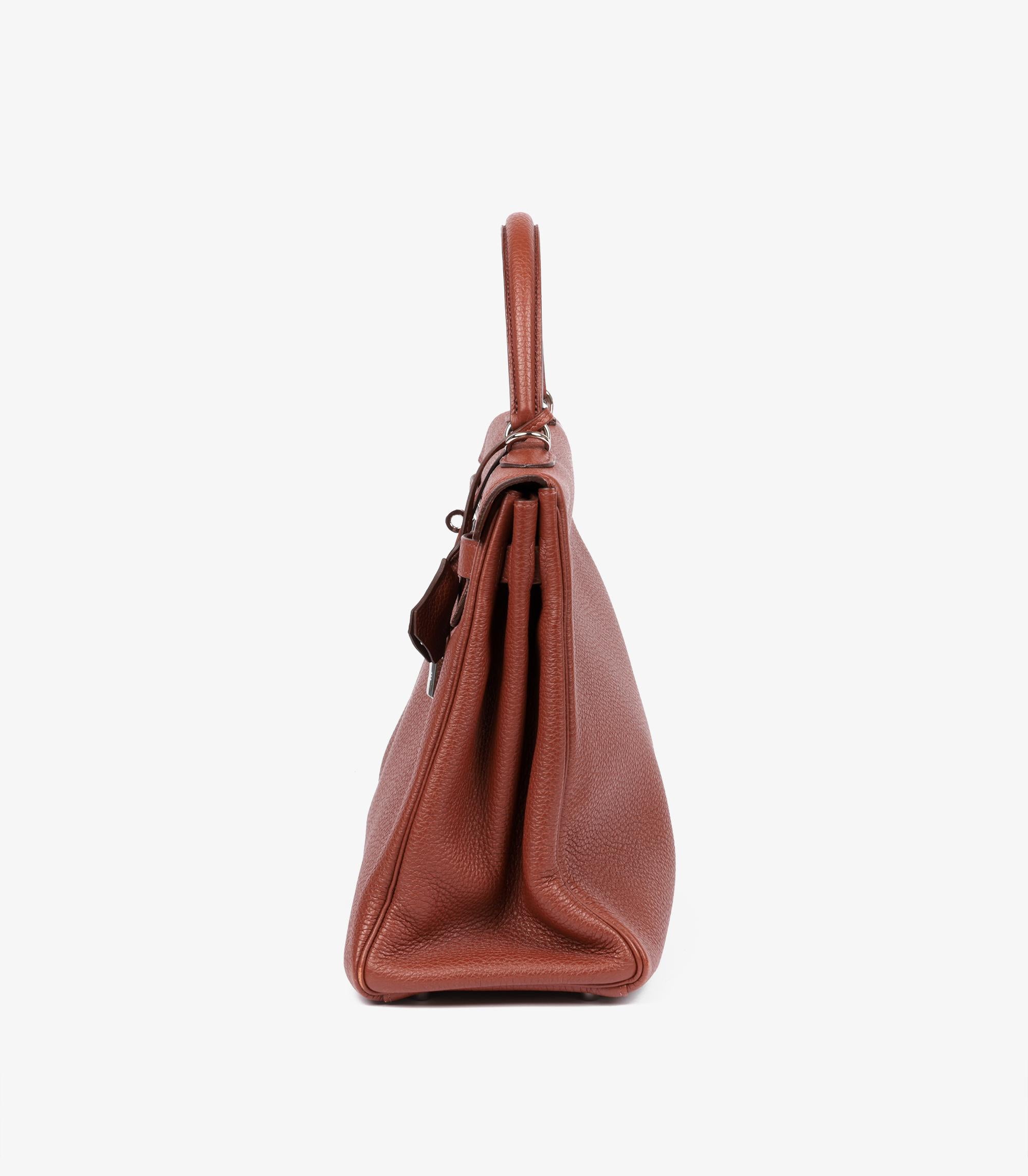 Hermès Sienne Clemence Leather Kelly 35cm Retourne im Angebot 1