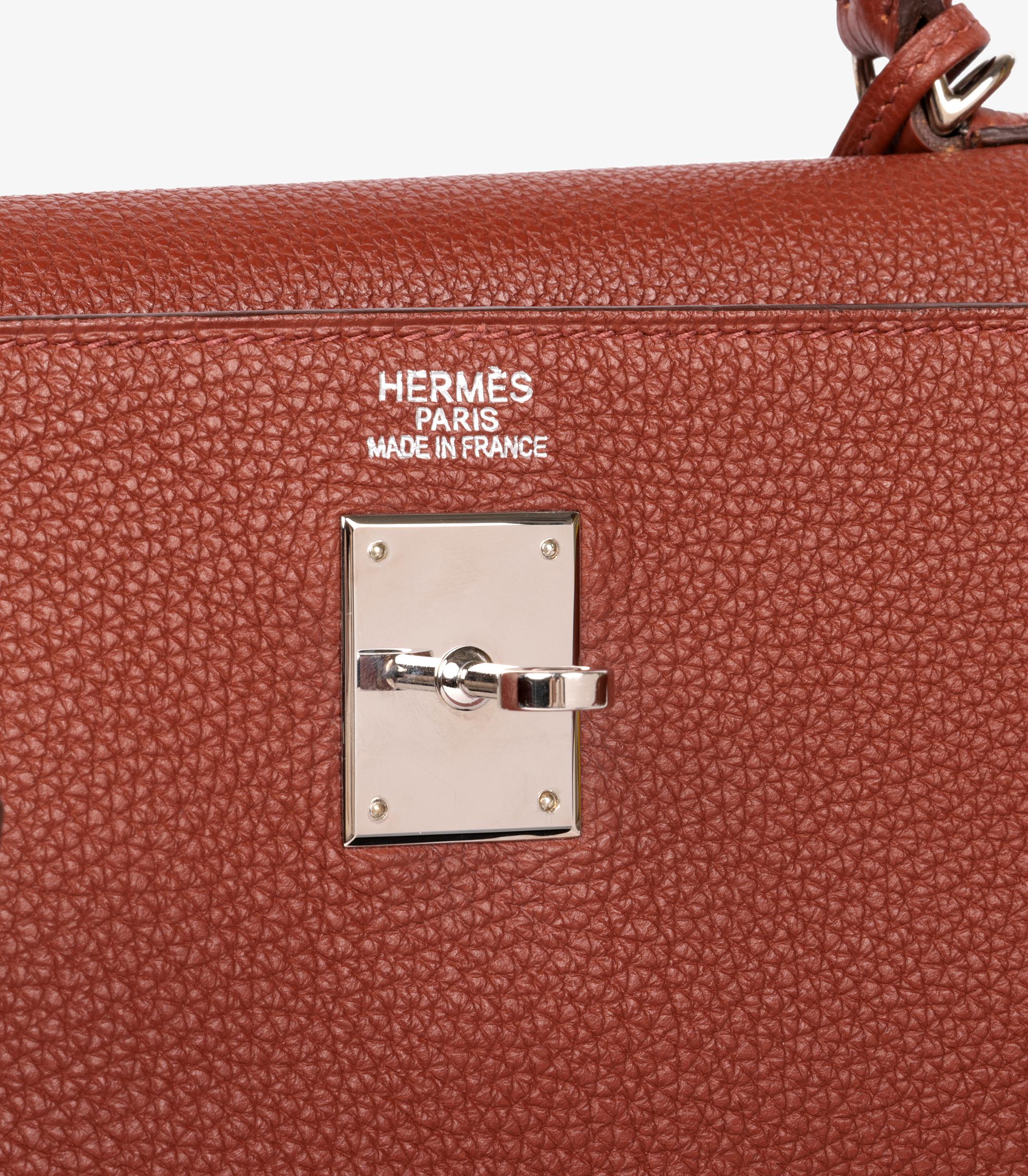 Hermès Sienne Clemence Leather Kelly 35cm Retourne im Angebot 3