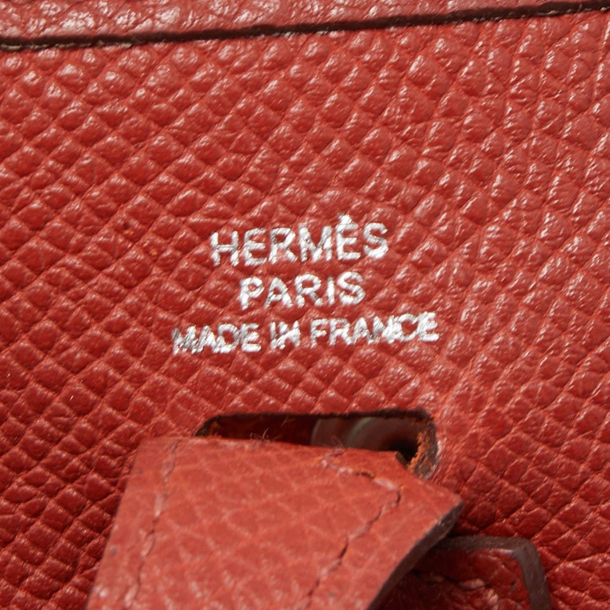 Hermes Sienne Togo Leather Evelyne TPM Bag 8