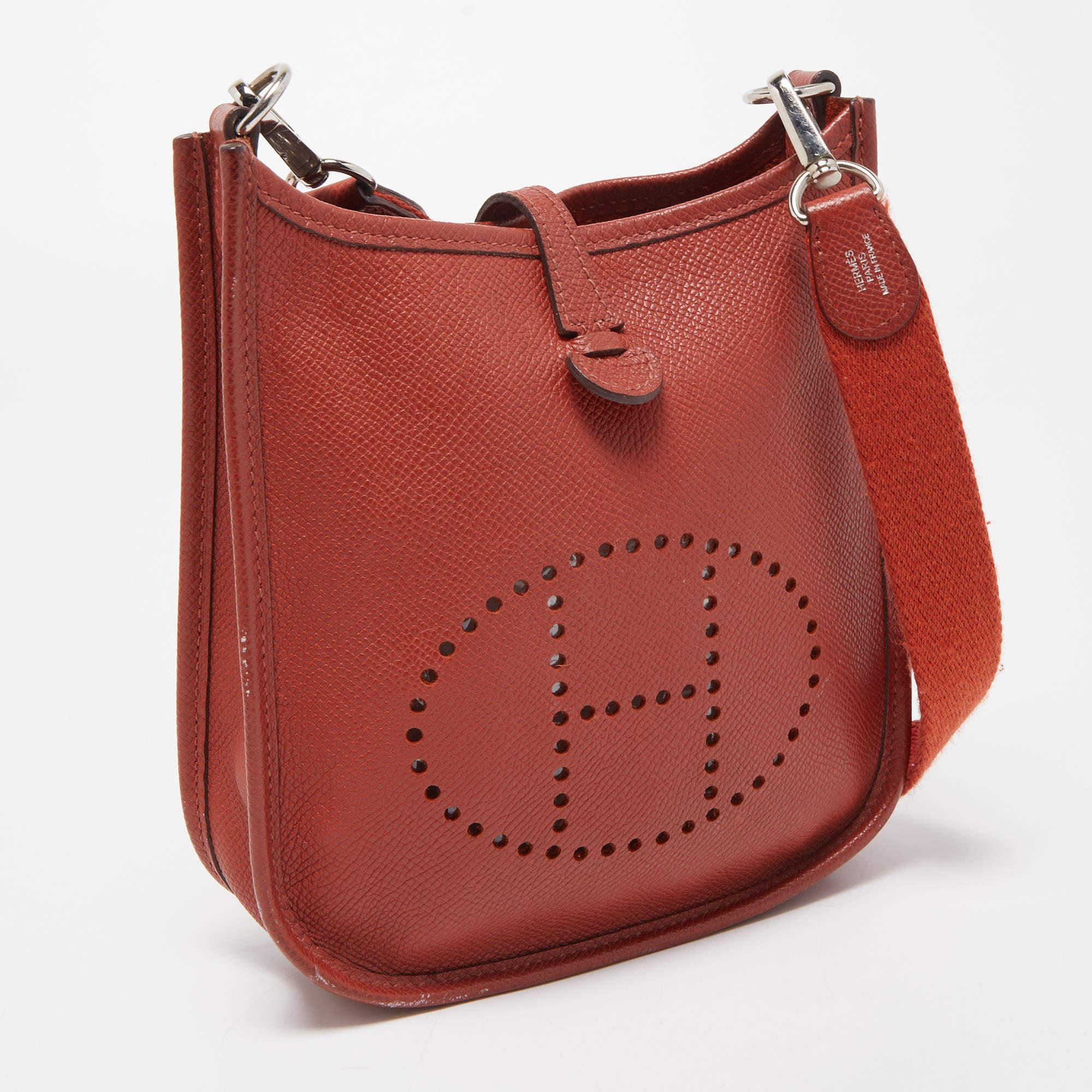 Women's Hermes Sienne Togo Leather Evelyne TPM Bag