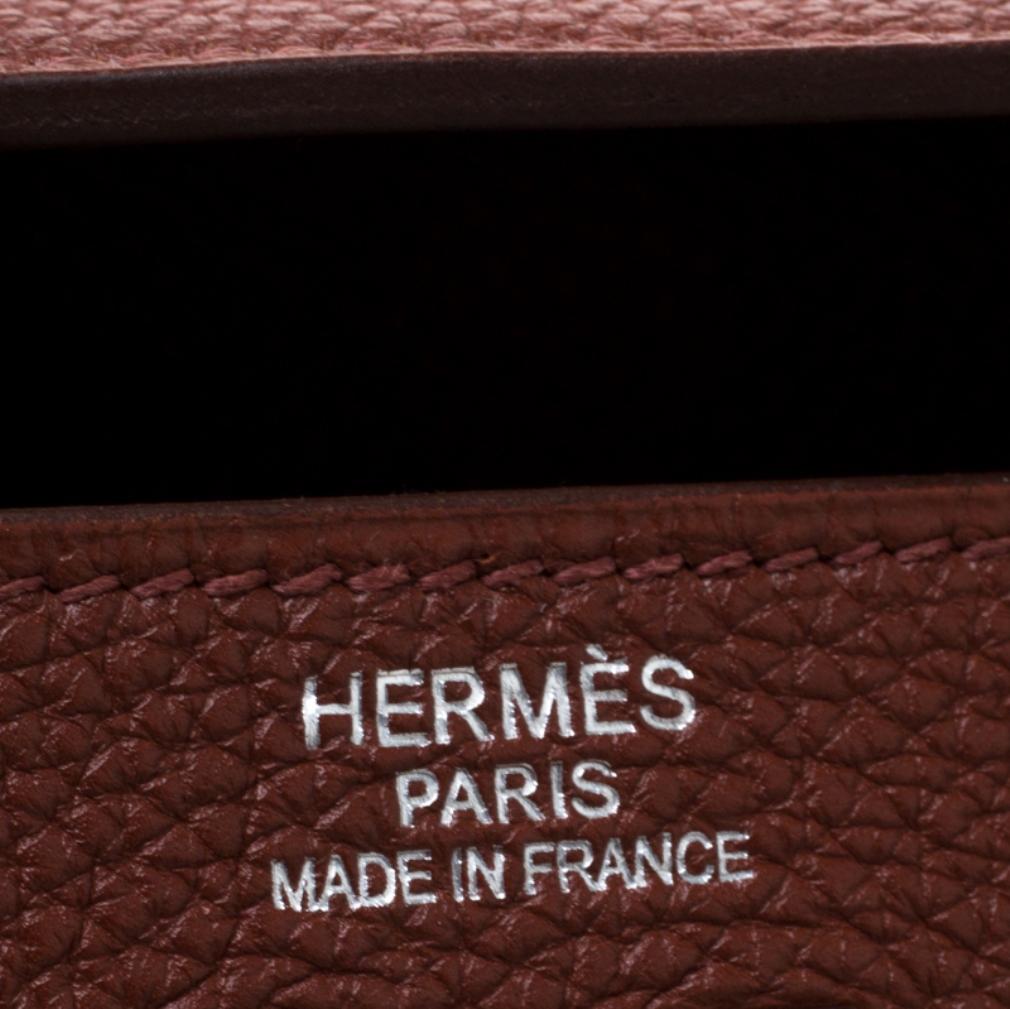Hermes Sienne Togo Leather Palladium Hardware Kelly Retourne 35 Bag 2
