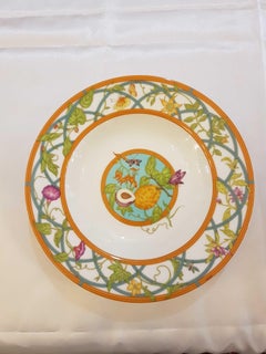 Hermès Siesta Island - Lot de deux assiettes creuses en porcelaine:: moderne