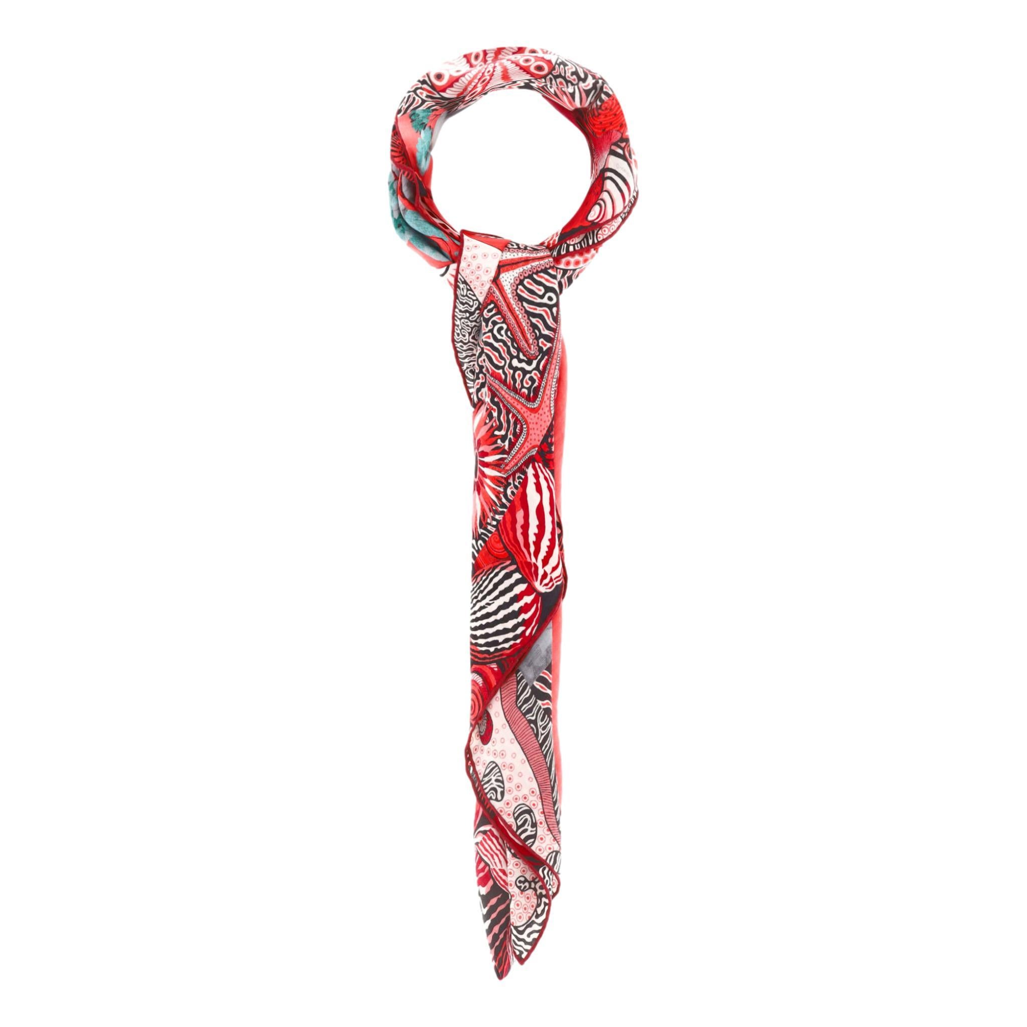 Rare Item - Hermès 'Sieste au Paradis' Silk & Cashmere Shawl/Scarf By Aline Honore

Multicoloured scarf crafted in France from silk and cashmere blend.

Designed by Aline Honore with Aleppo pines clinging to sheer limestone cliffs with a bright sea