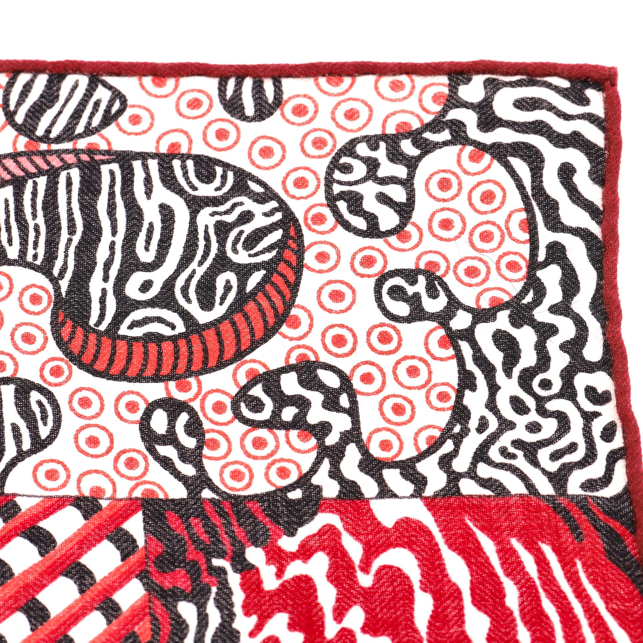 Hermès 'Sieste au Paradis' Silk & Cashmere Shawl/Scarf By Aline Honore In Excellent Condition For Sale In London, GB