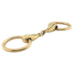 Hermès Signature Mors Scarf Ring, 18k Yellow Gold, Vintage 1980's