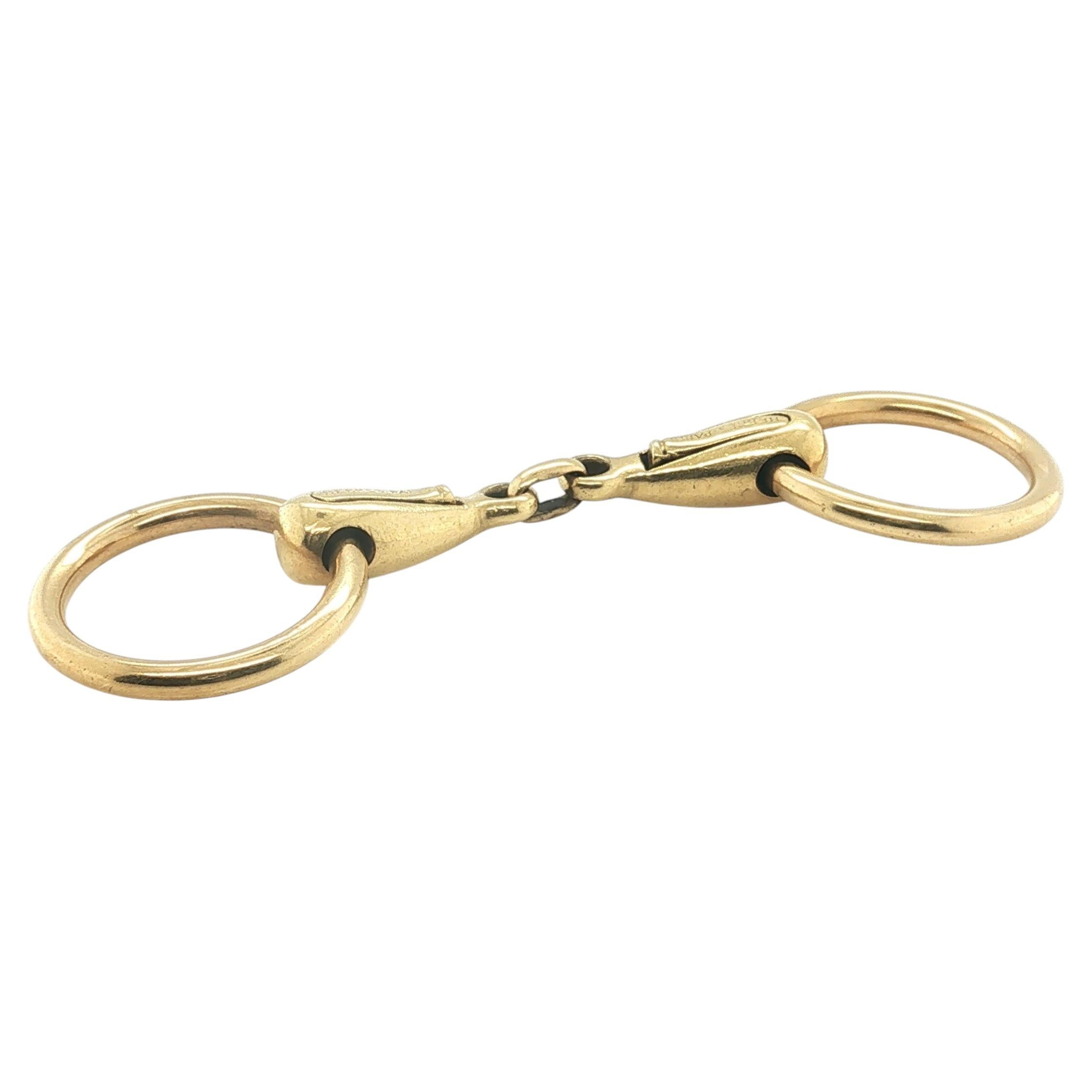 Hermès Signature Mors Schalring, 18 Karat Gelbgold, Vintage aus den 1980er Jahren