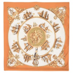 Hermes Silhouettes Navales by Philippe Ledoux Silk Scarf