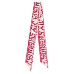 Hermes Silk Alphabet Twilly Scarf