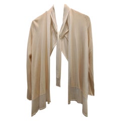 Hermès Vintage Women's Ivory Silk Cachemire Cardigan, Size XS