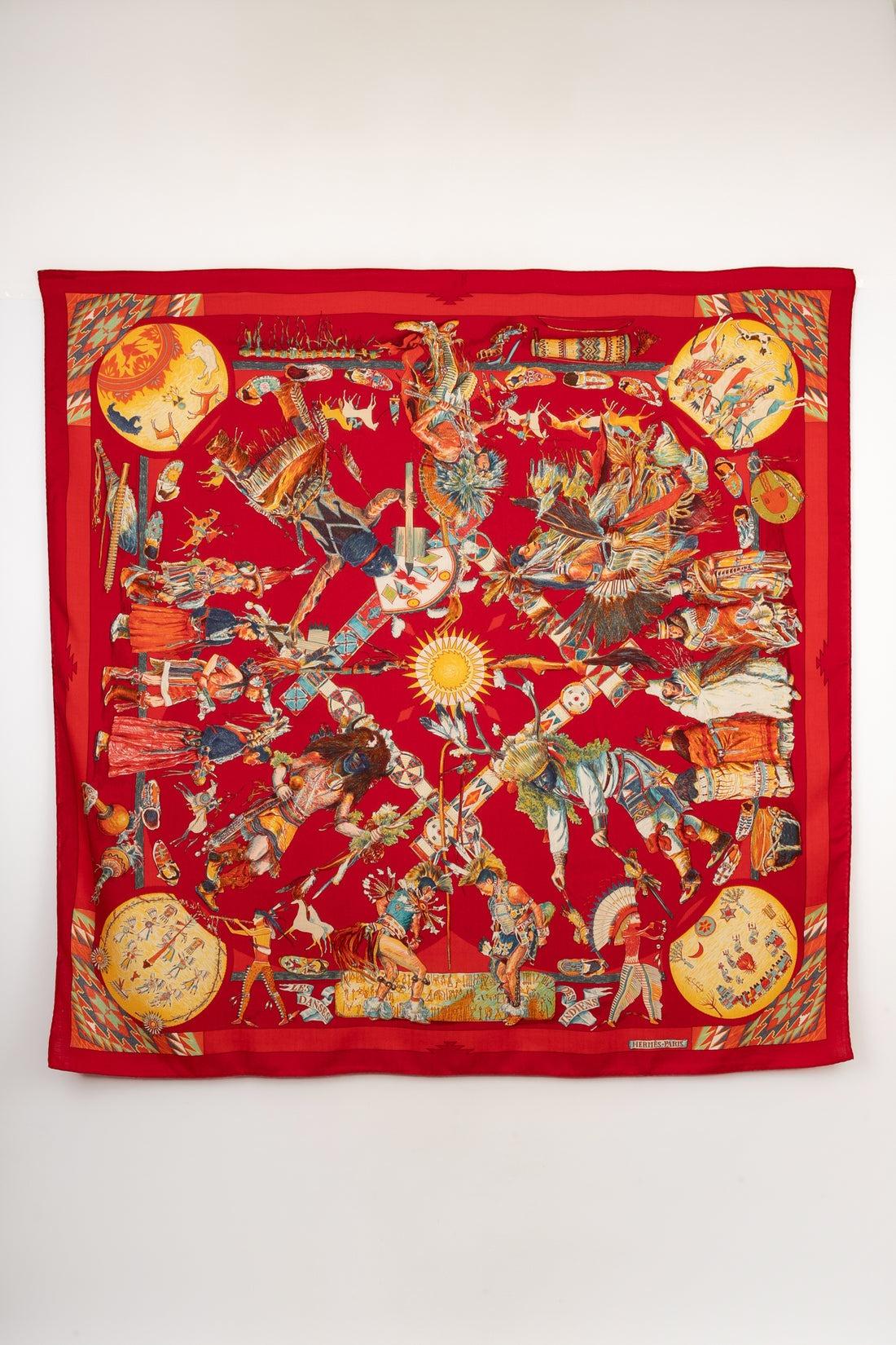 Hermès - (Made in France) Silk and cashmere stole with the 