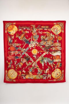 Hermès Silk and Cashmere Stole with the 'Indigenous Dances', 1999
