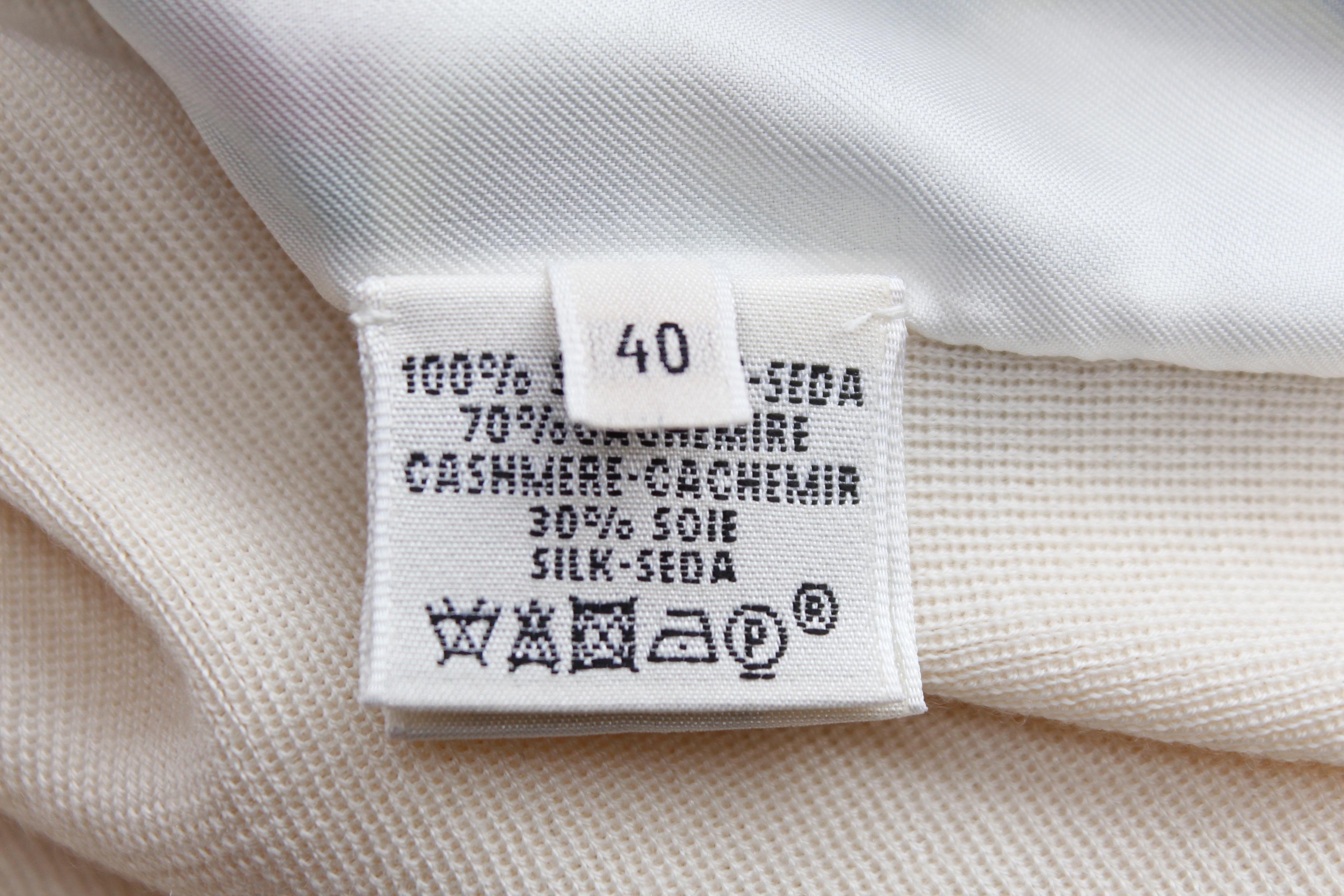 Hermès silk and cashmere V-neck sweater For Sale 3