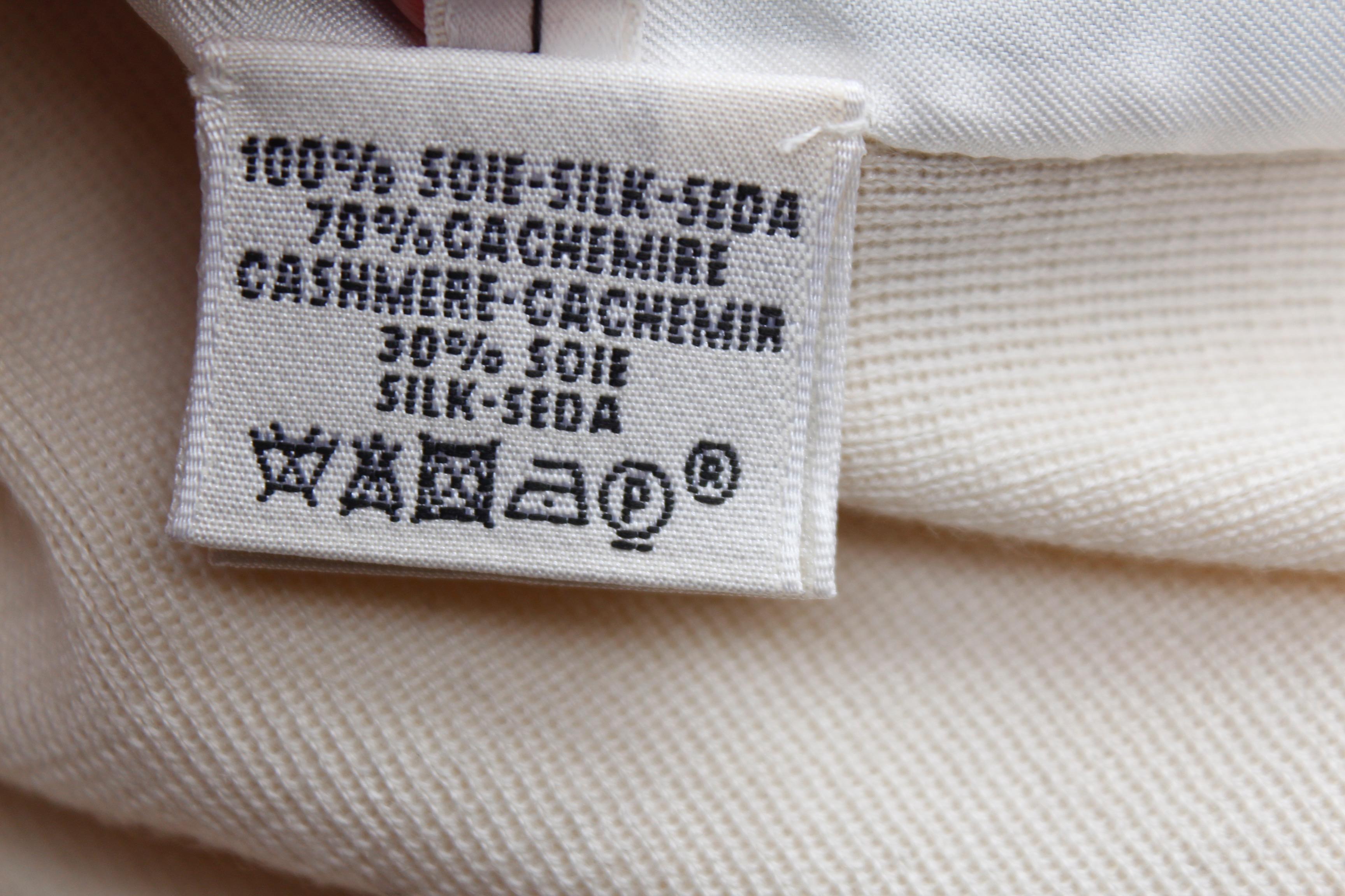 Hermès silk and cashmere V-neck sweater For Sale 4