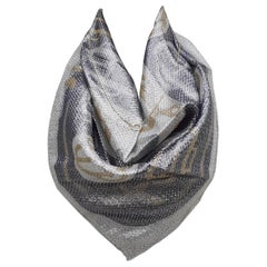 Hermès Silk and Polyster Scarf Bouclerie D'attelage Carré Glitter 70 cm Rare