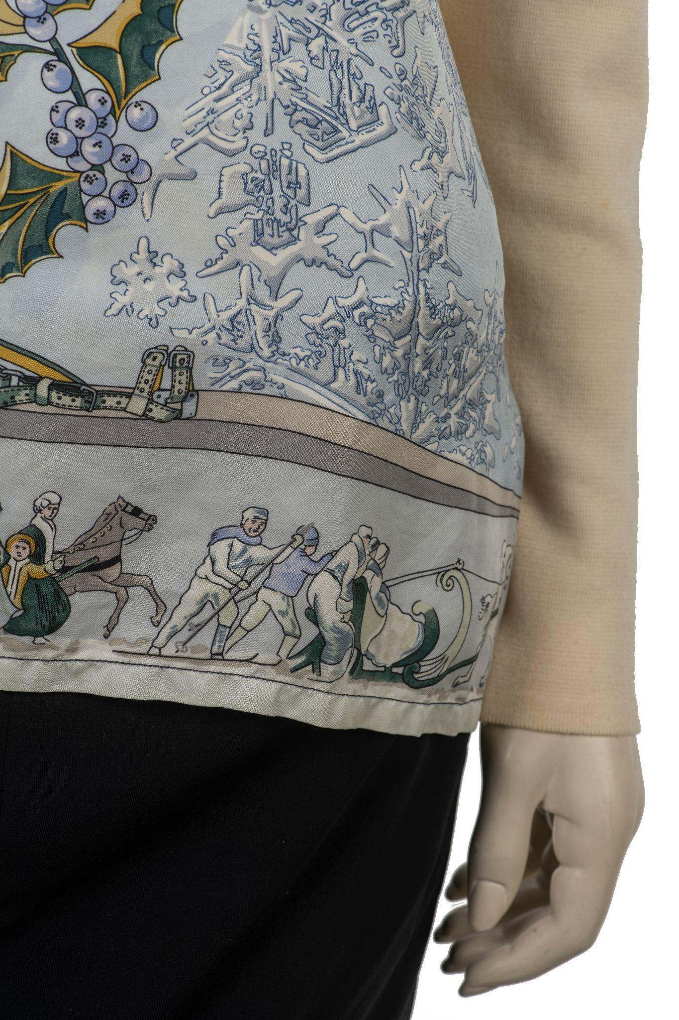 Camicia Hermès in seta e lana Niege d Antan. In condizioni ottime in vendita a West Hollywood, CA