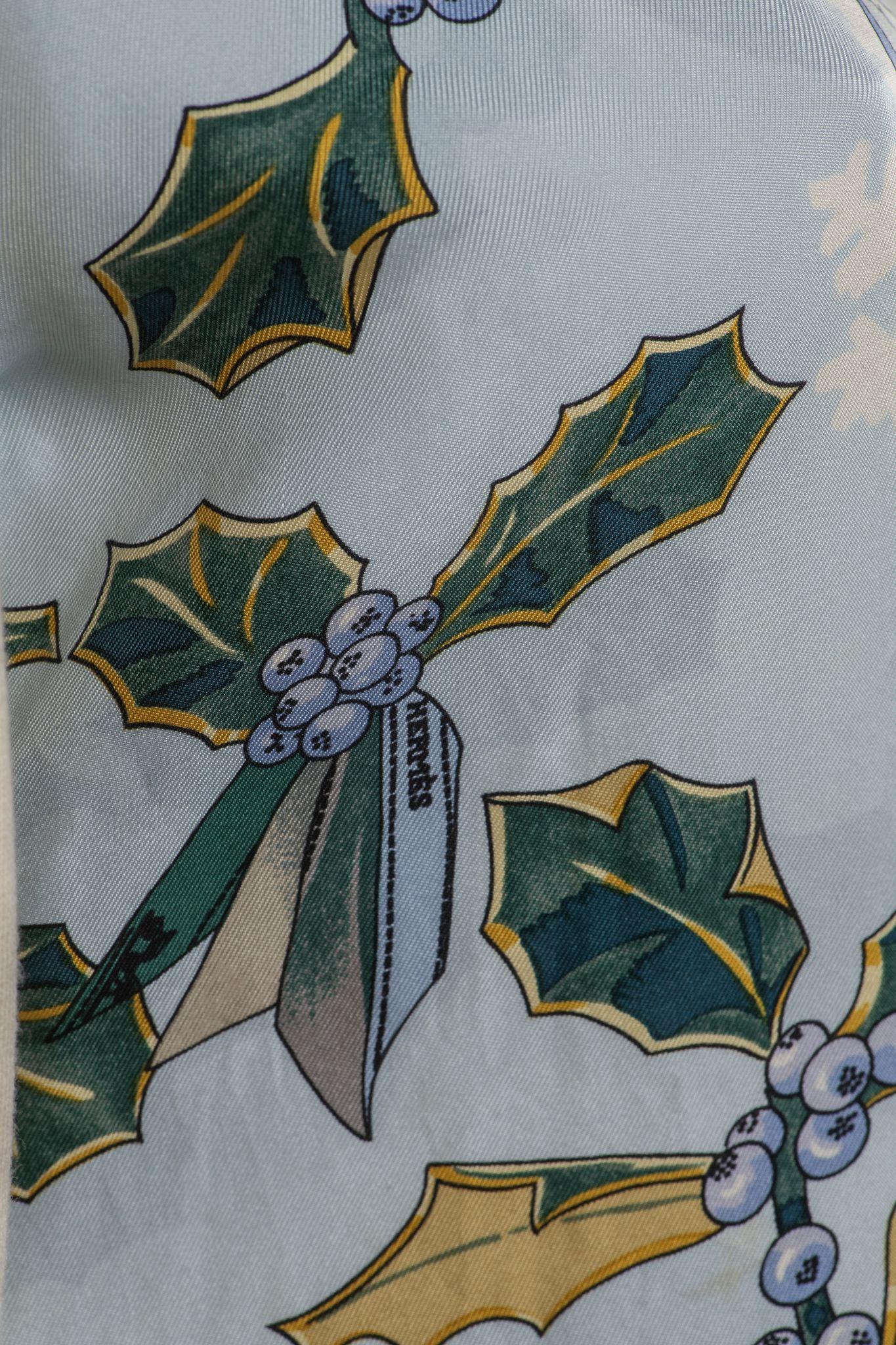 Camicia Hermès in seta e lana Niege d Antan. in vendita 1