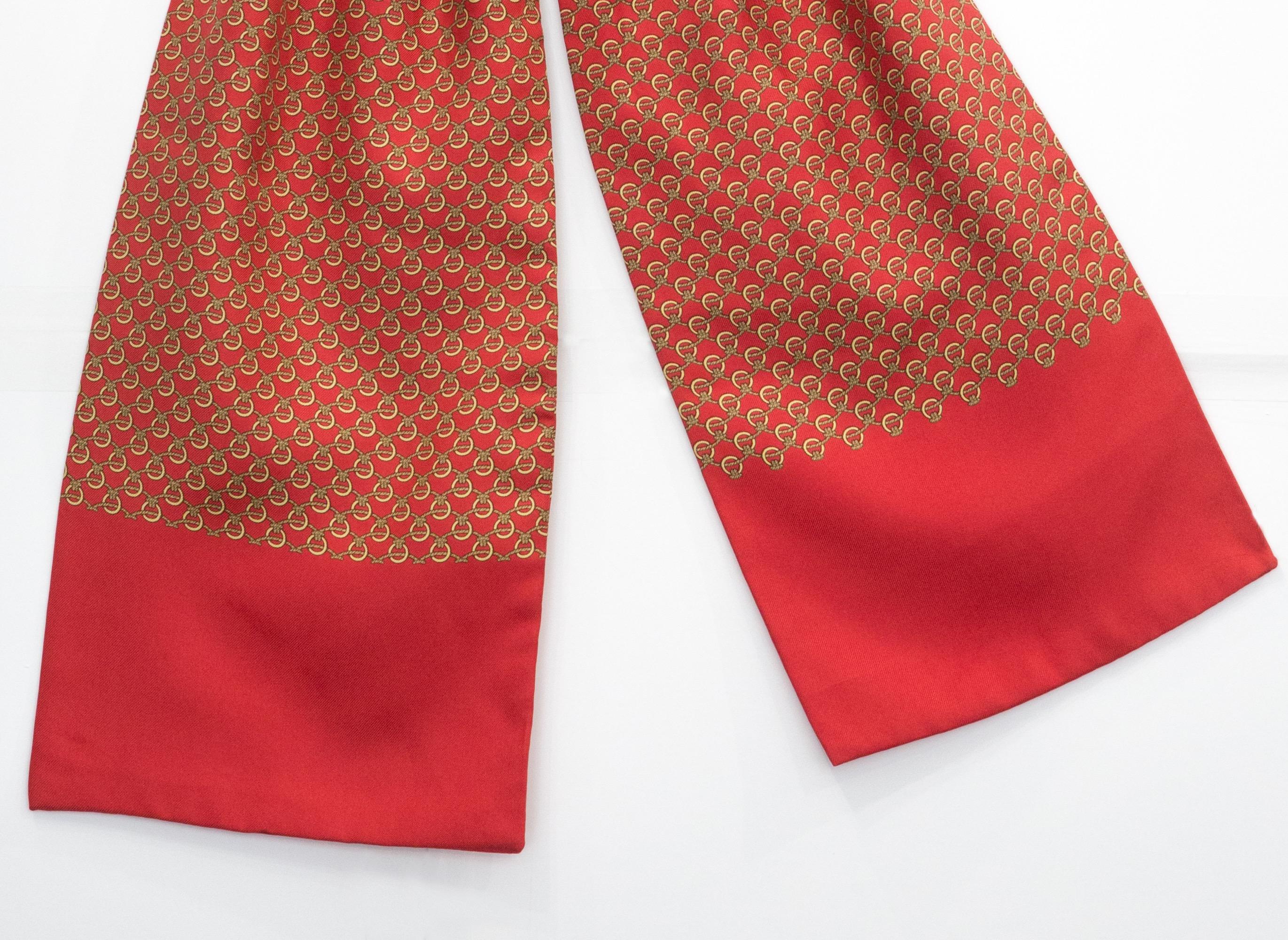 Pink Hermes Silk ascot