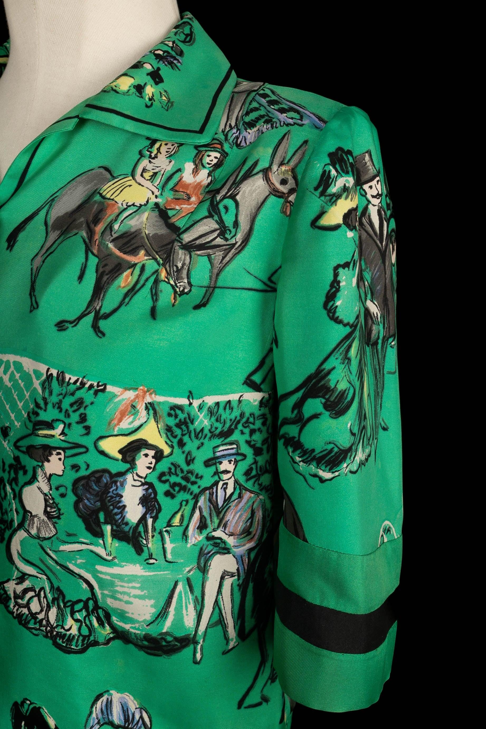 Women's Hermès Silk Blouse Top