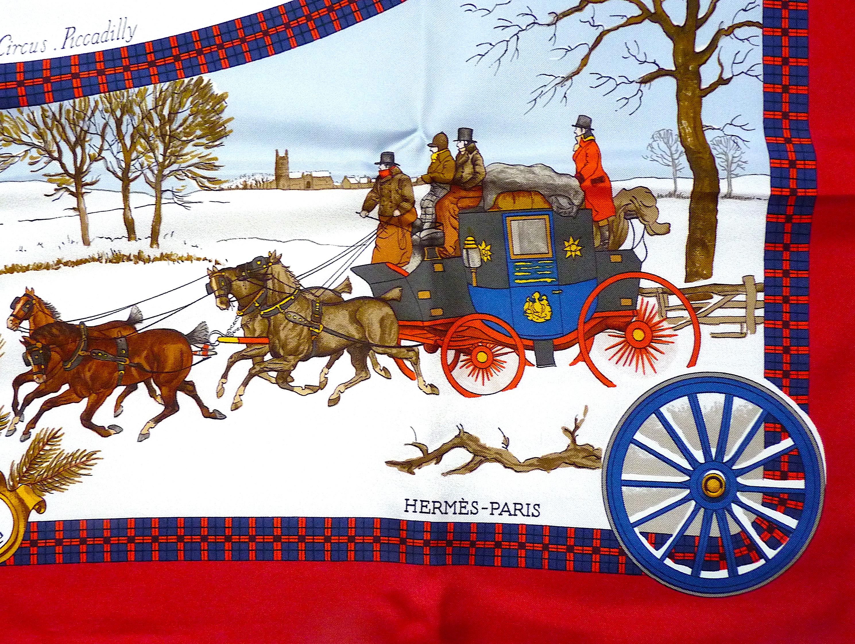 Hermes Silk BRAND NEW with Box L'Hiver en Poste 1