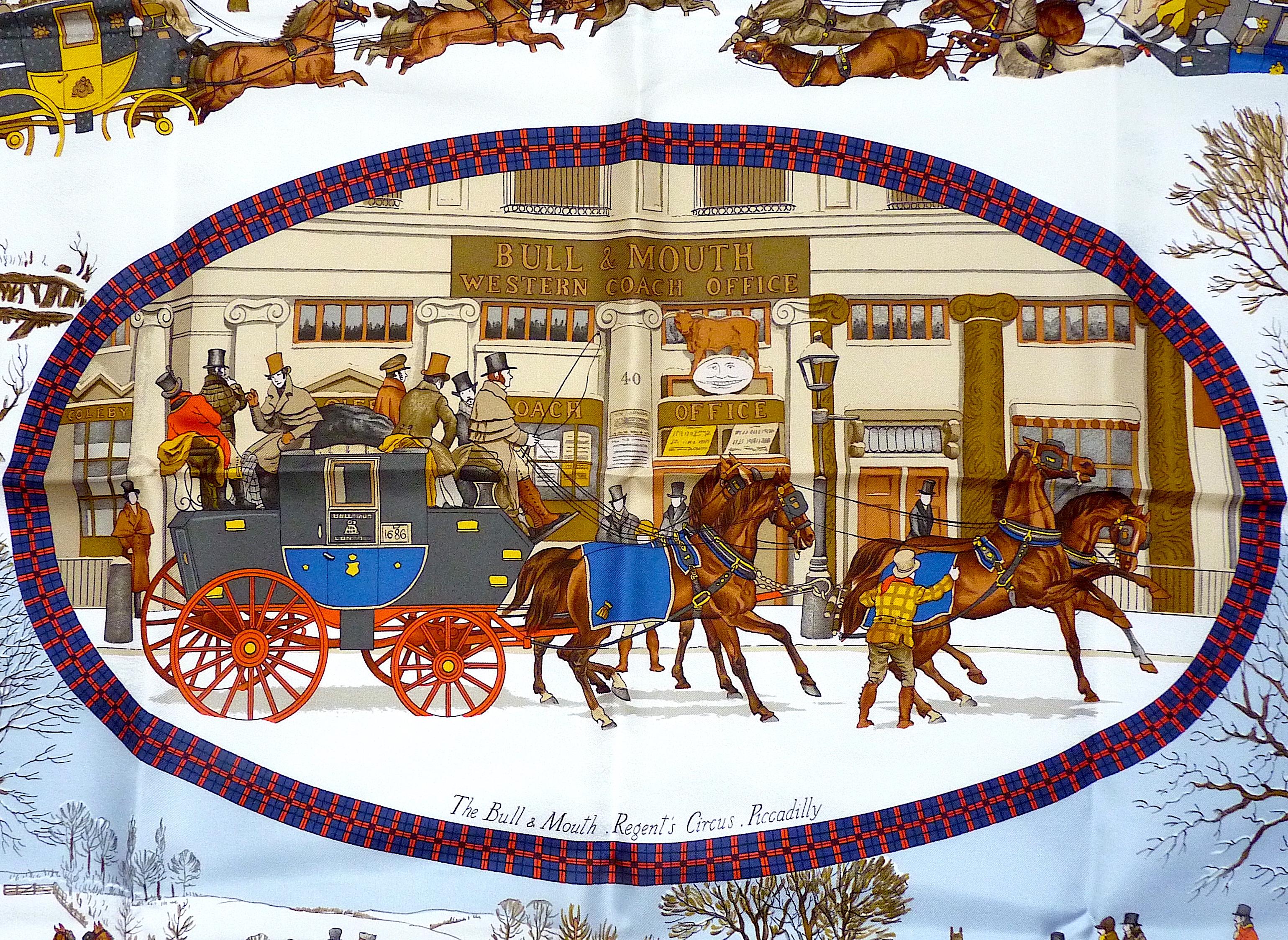 Hermes Silk BRAND NEW with Box L'Hiver en Poste 3