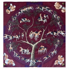 Vintage Hermès Silk & Cahmere Scarf "Le Poitevin" 1993